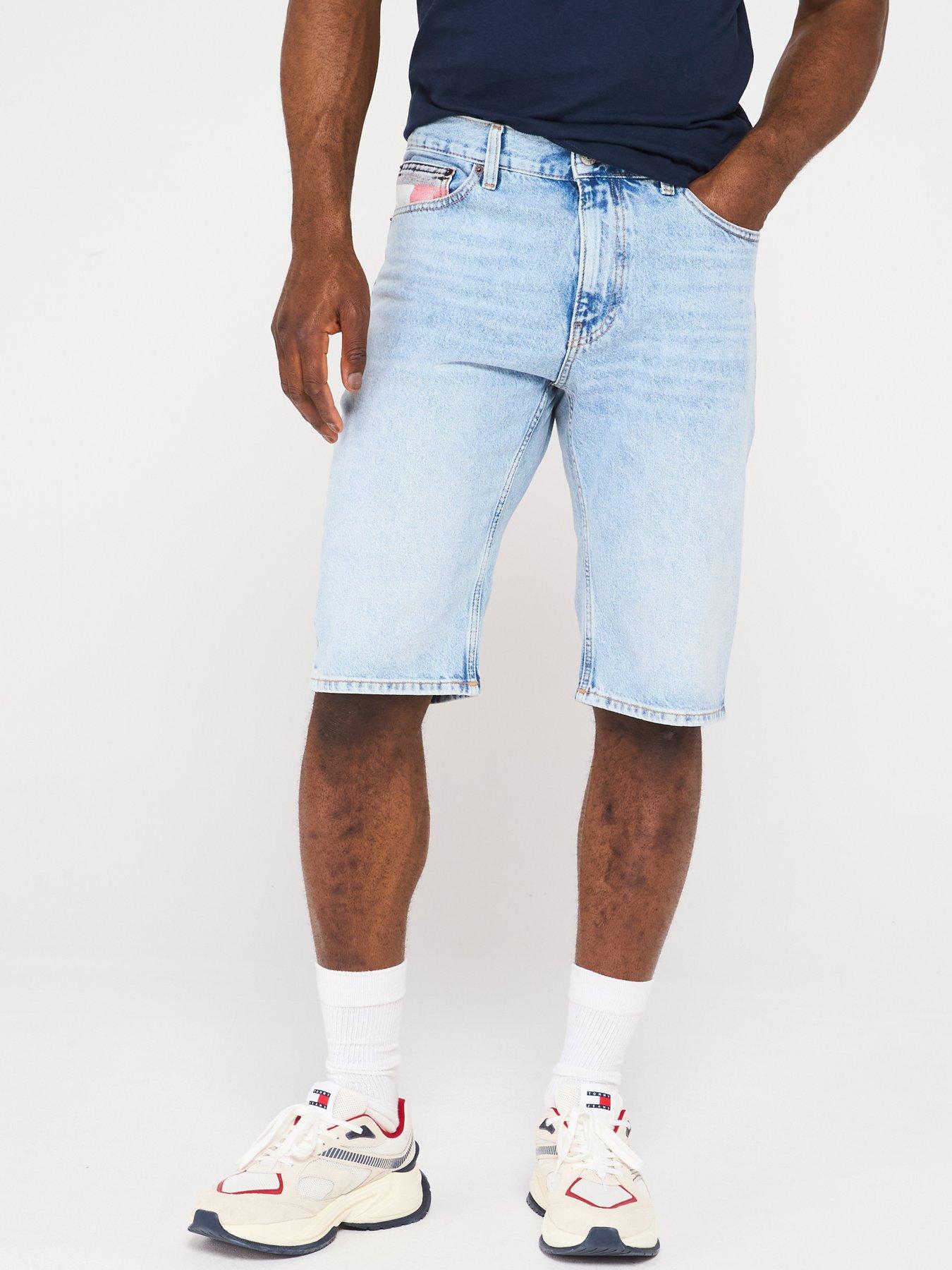 Image of Tommy Jeans Ryan Flag Pocket Denim Shorts - Light Wash