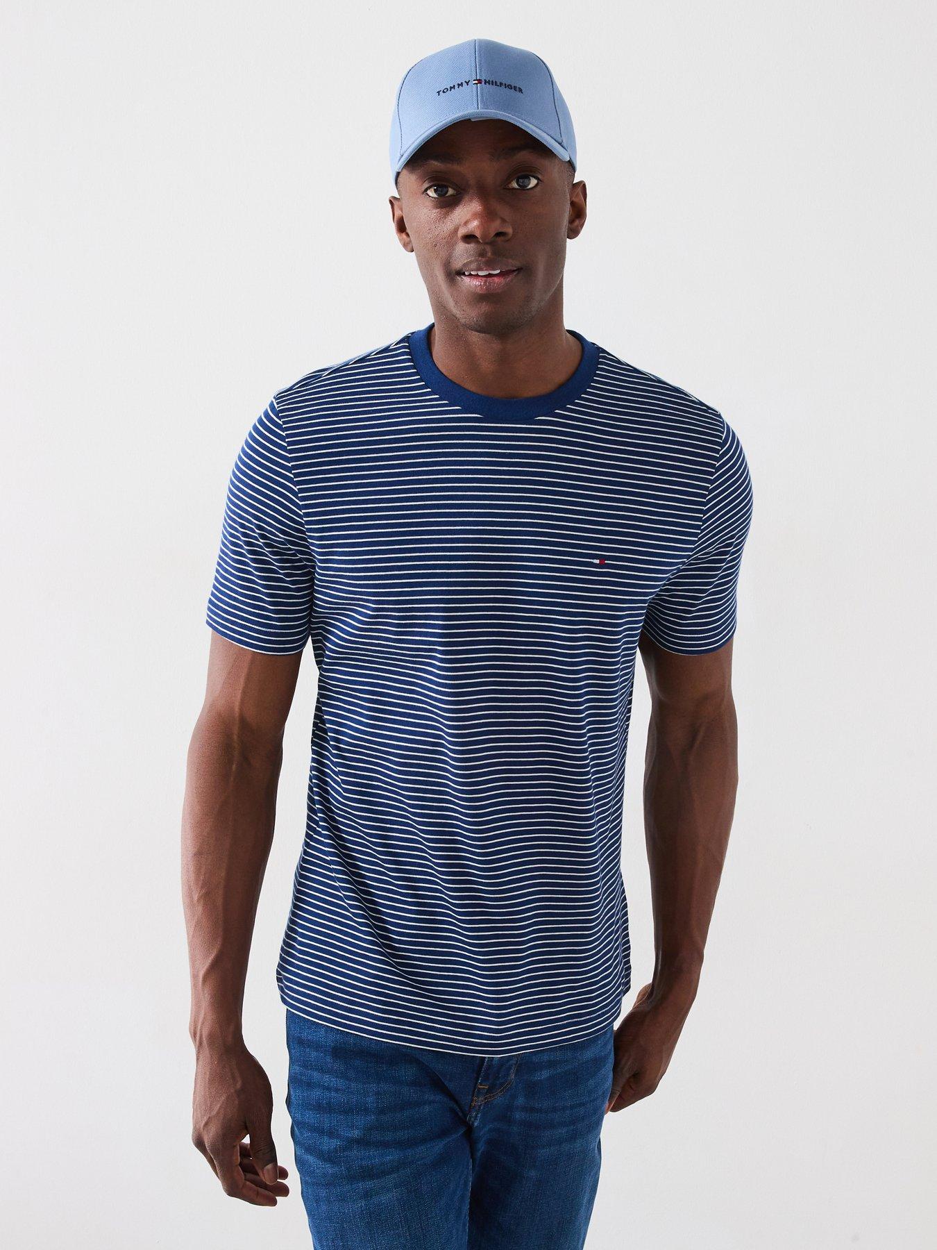 undefined Regular Fit Essential Flag Logo T-Shirt - Navy