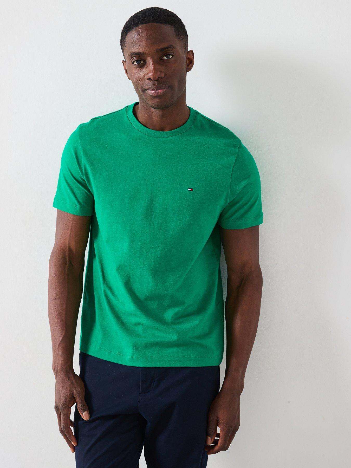Tommy Hilfiger Regular Fit Essential Flag Logo T-Shirt - Green