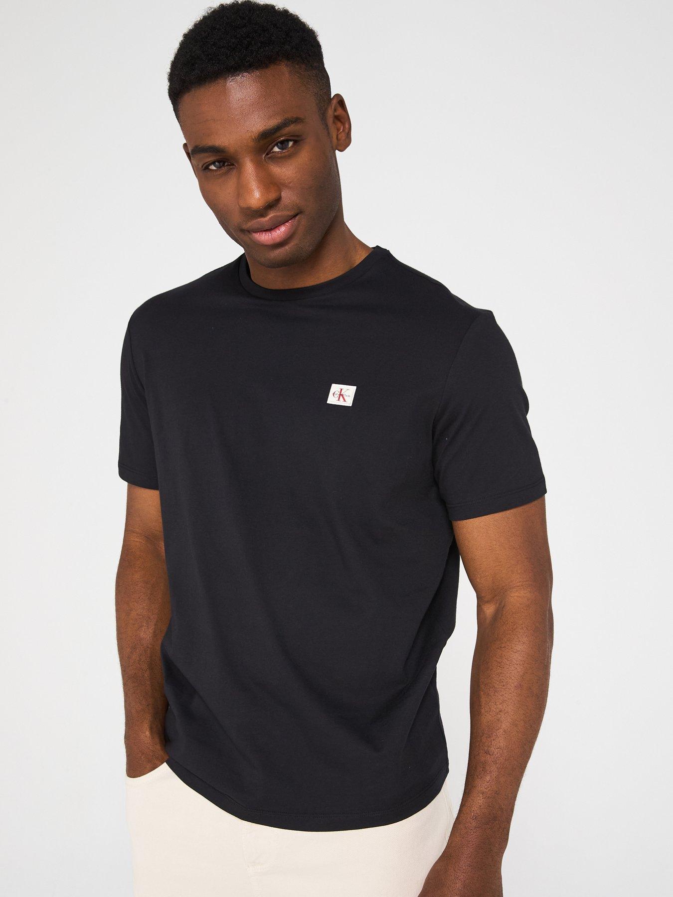 calvin-klein-jeans-left-chest-woven-badge-t-shirt-blackfront