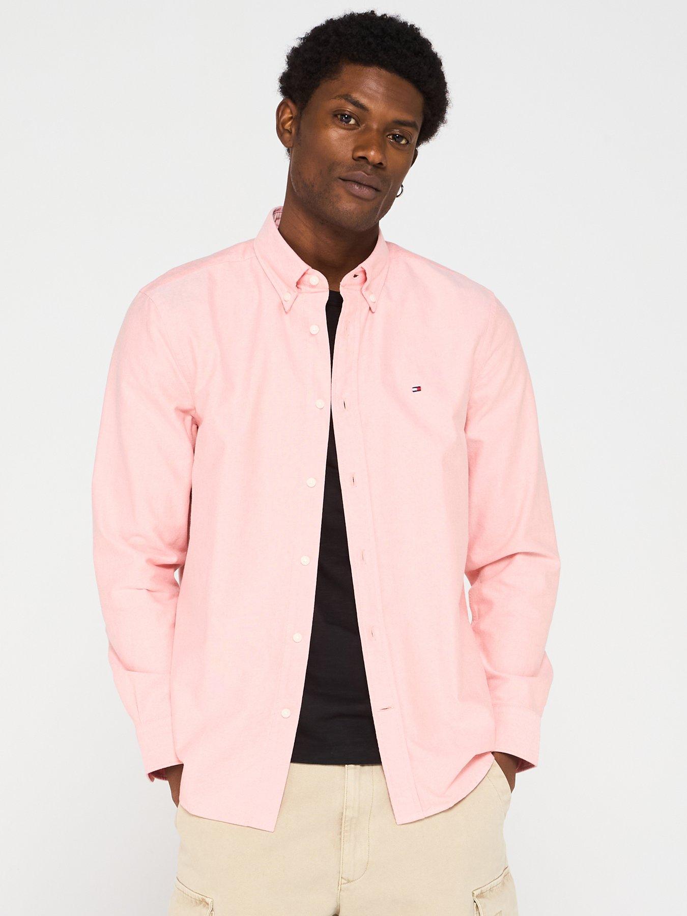 Image 1 of 6 of Tommy Hilfiger Solid Heritage Oxford Regular Fit Shirt - Pink