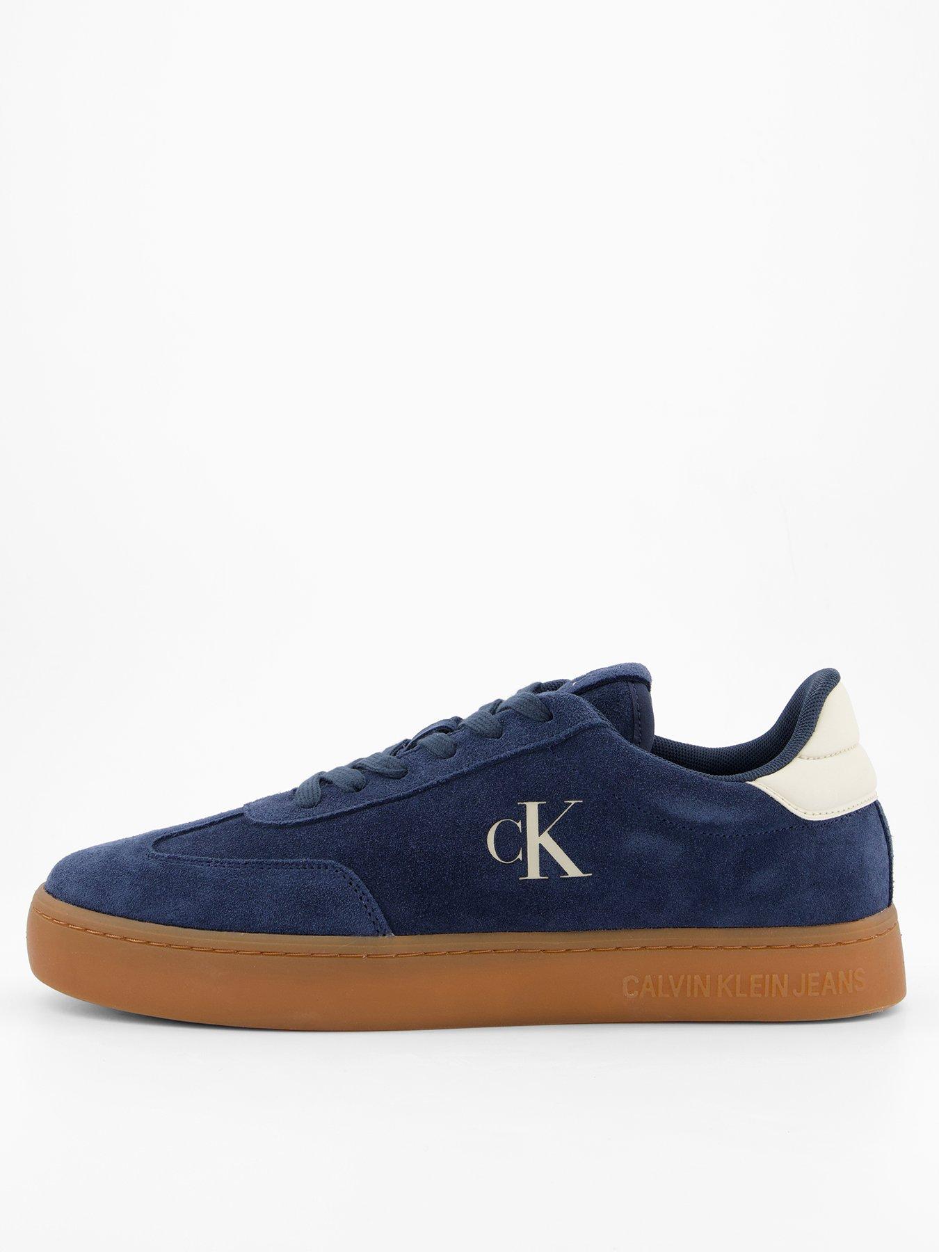 Calvin Klein Classic Suede Cupsole Trainers - Navy