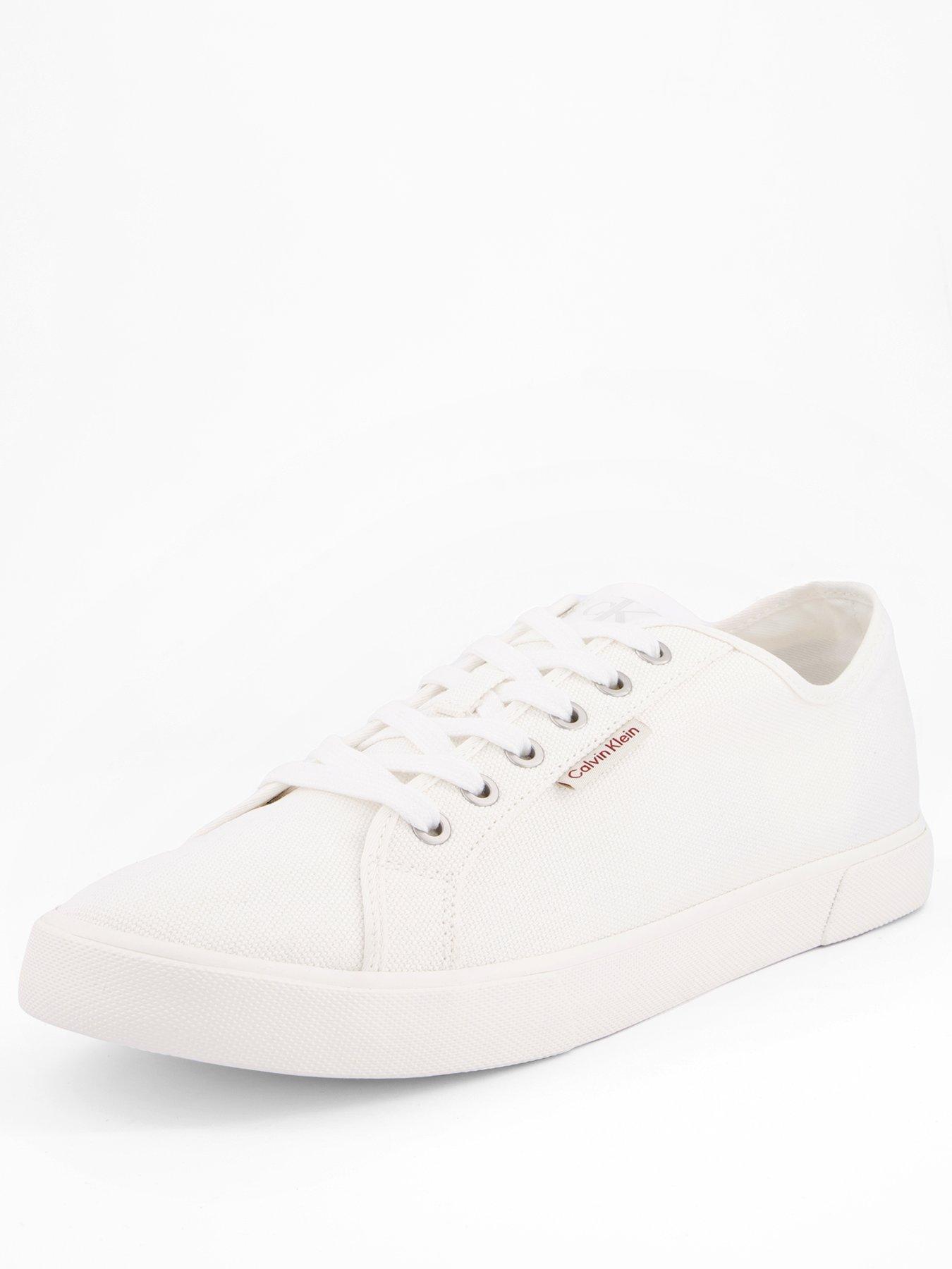 calvin-klein-essential-vulcanised-canvas-trainers-whitestillFront
