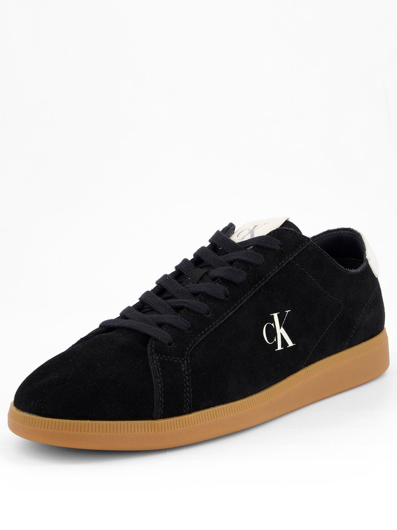 calvin-klein-suede-low-profile-cupsole-gumsole-trainers-blackstillFront