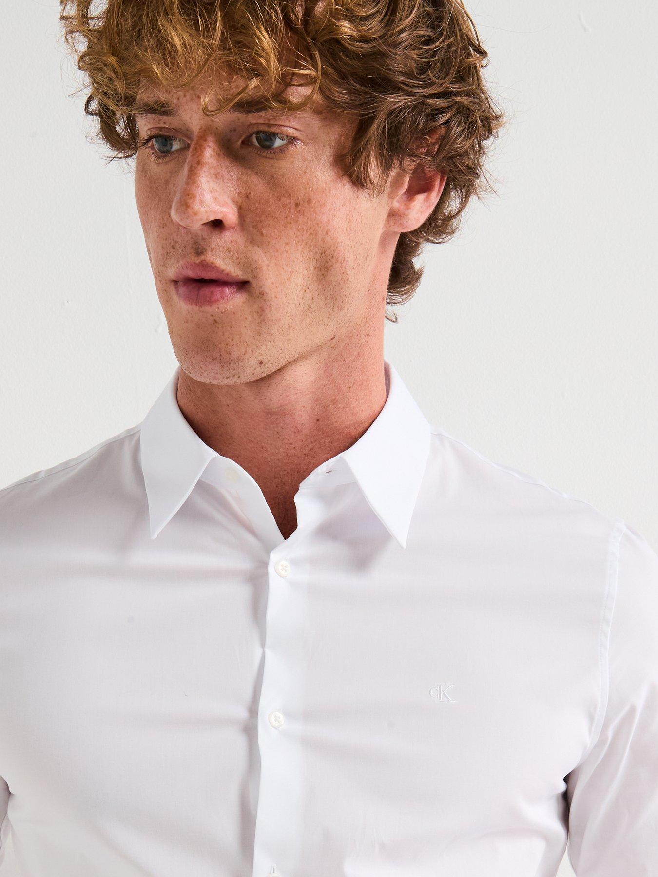 calvin-klein-calvin-klein-long-sleeve-solid-stretch-slim-poplin-shirt-whiteoutfit