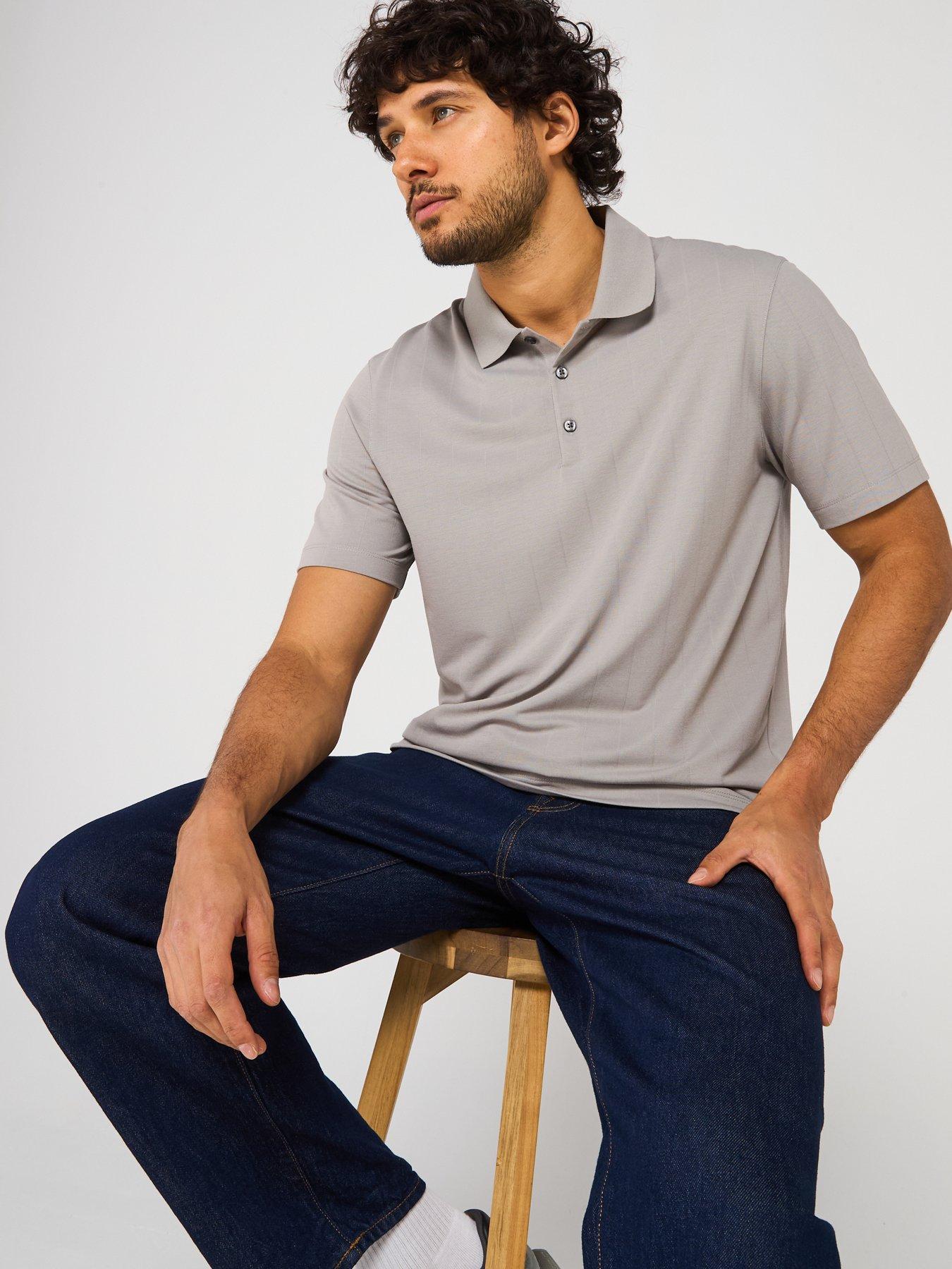 calvin-klein-jacquard-stripe-stretch-polo-shirt-greyoutfit