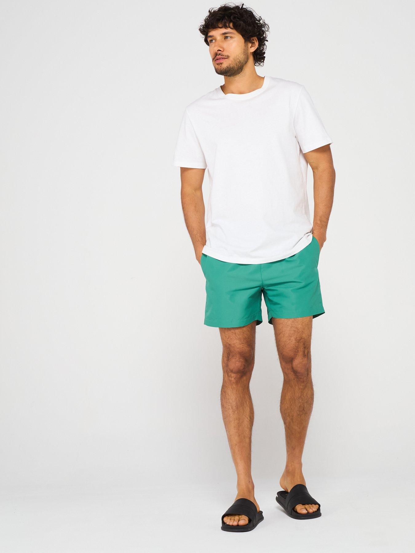 Image 3 of 4 of Calvin Klein Medium Double Waistband Swimshorts - Green