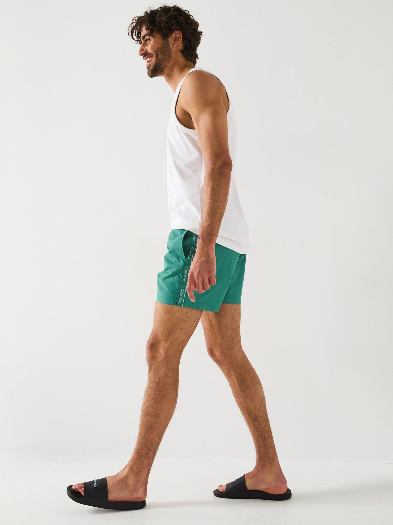calvin-klein-medium-taped-swimshorts-greenback