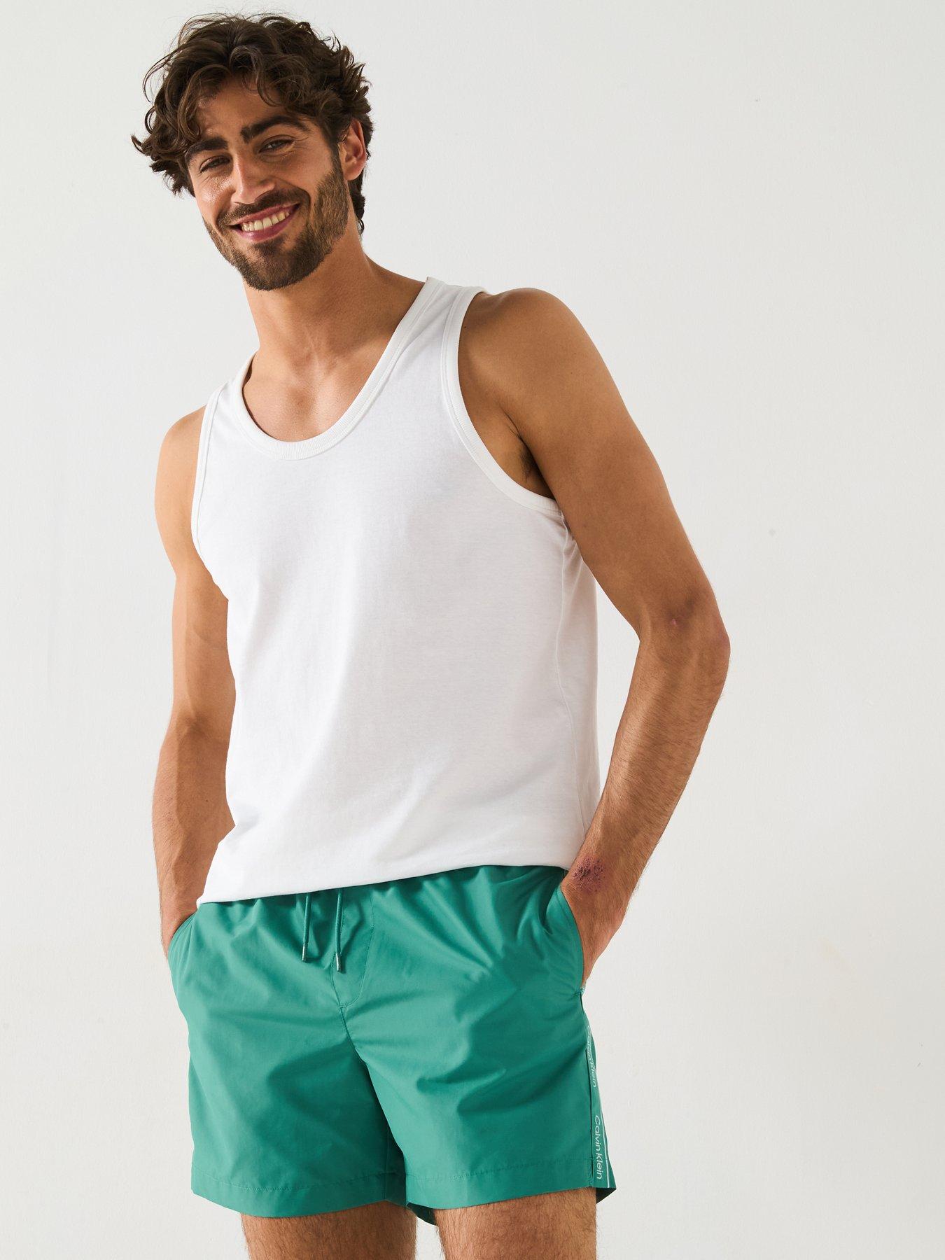calvin-klein-medium-taped-swimshorts-greendetail