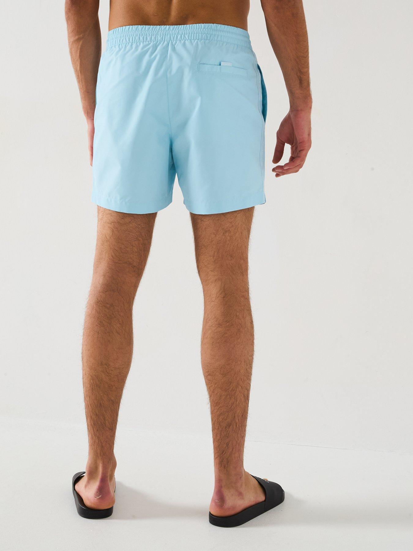 calvin-klein-medium-taped-swimshorts-bluestillFront