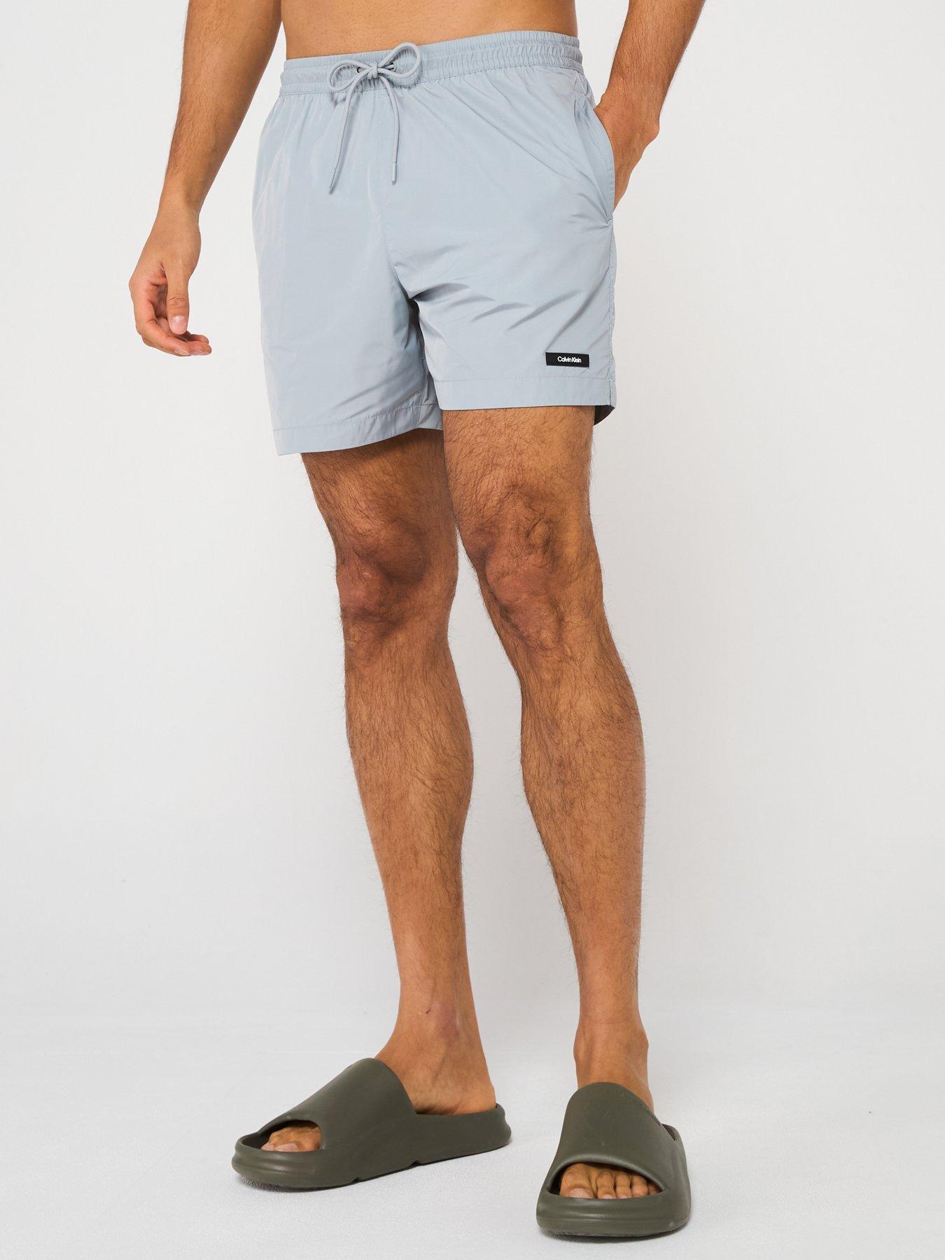 undefined Calvin Klein Medium Small Logo Swimshorts  - Grey