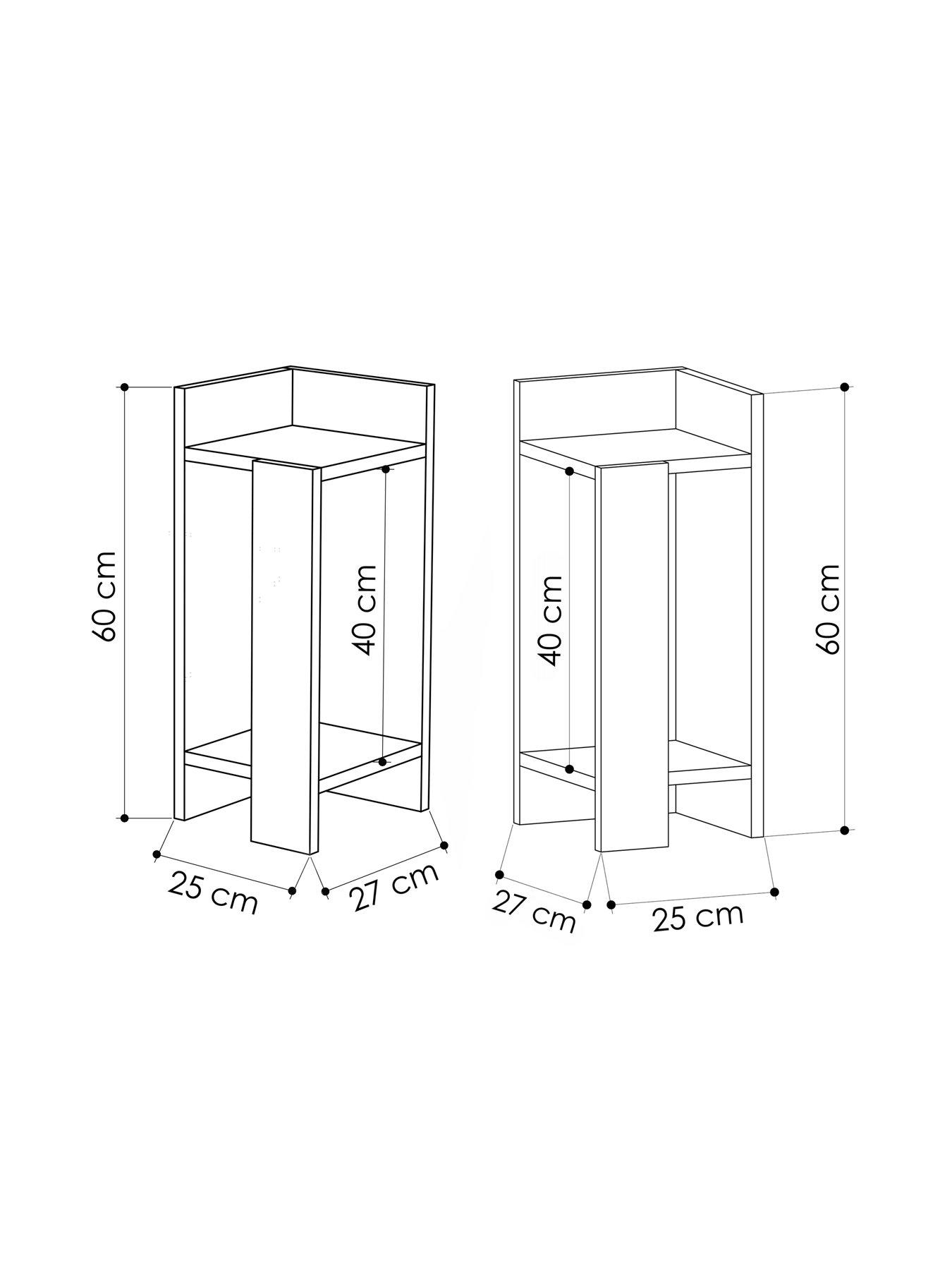 Image 4 of 7 of Decortie Elos Bedside Table - Set Of 2 - Mocha