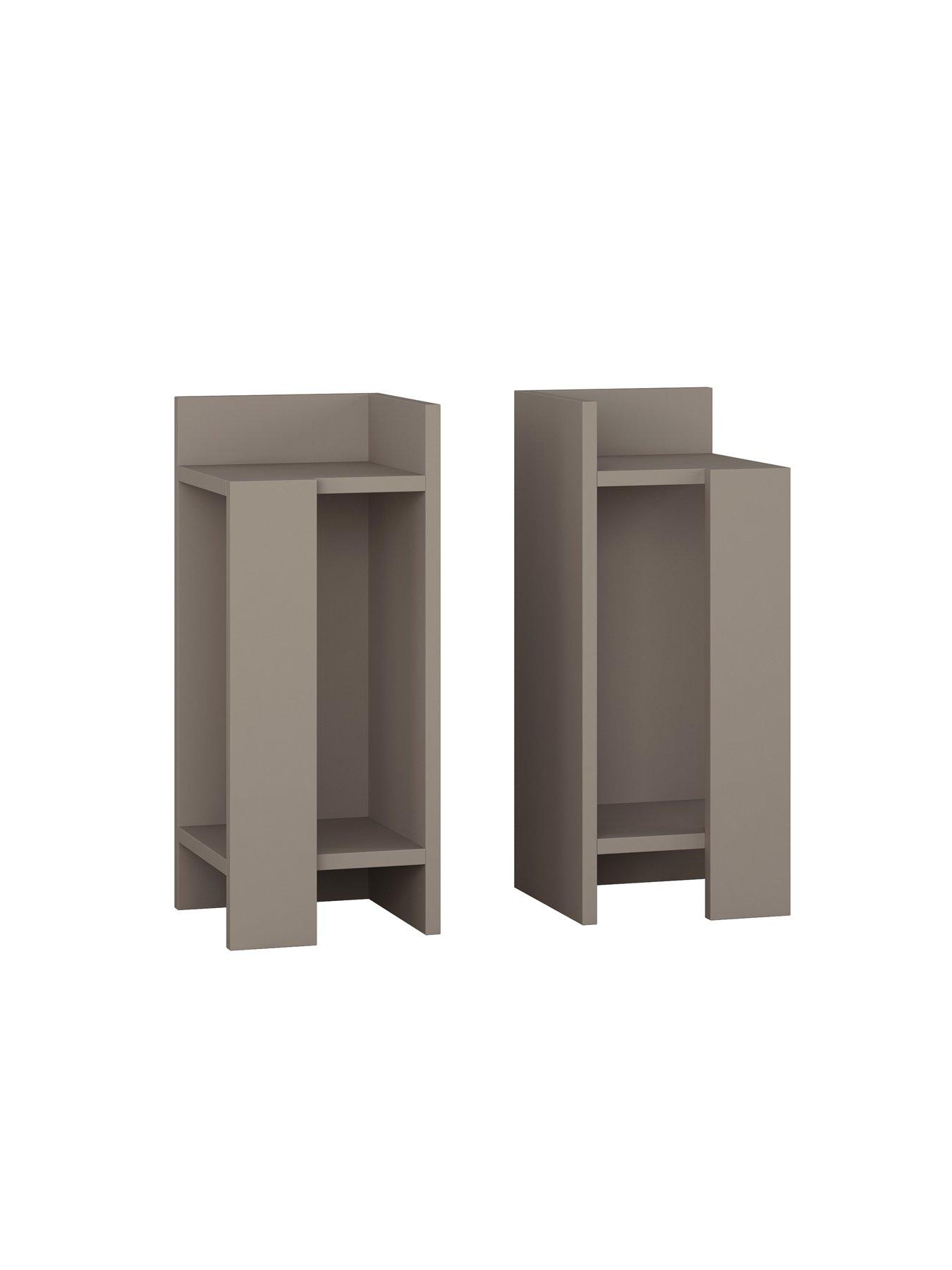 Image 6 of 7 of Decortie Elos Bedside Table - Set Of 2 - Mocha