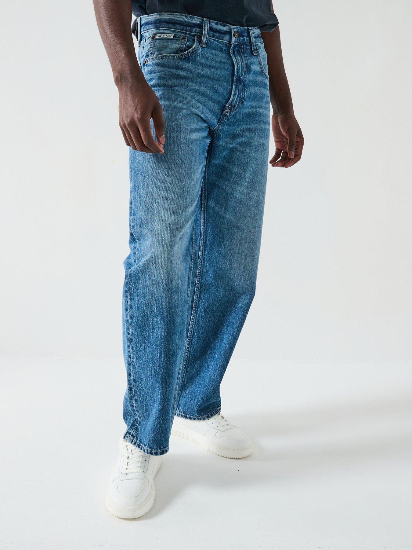 Image 1 of 6 of Calvin Klein Jeans Calvin Klein Jeans 90s Straight Fit Jeans - Mid Wash