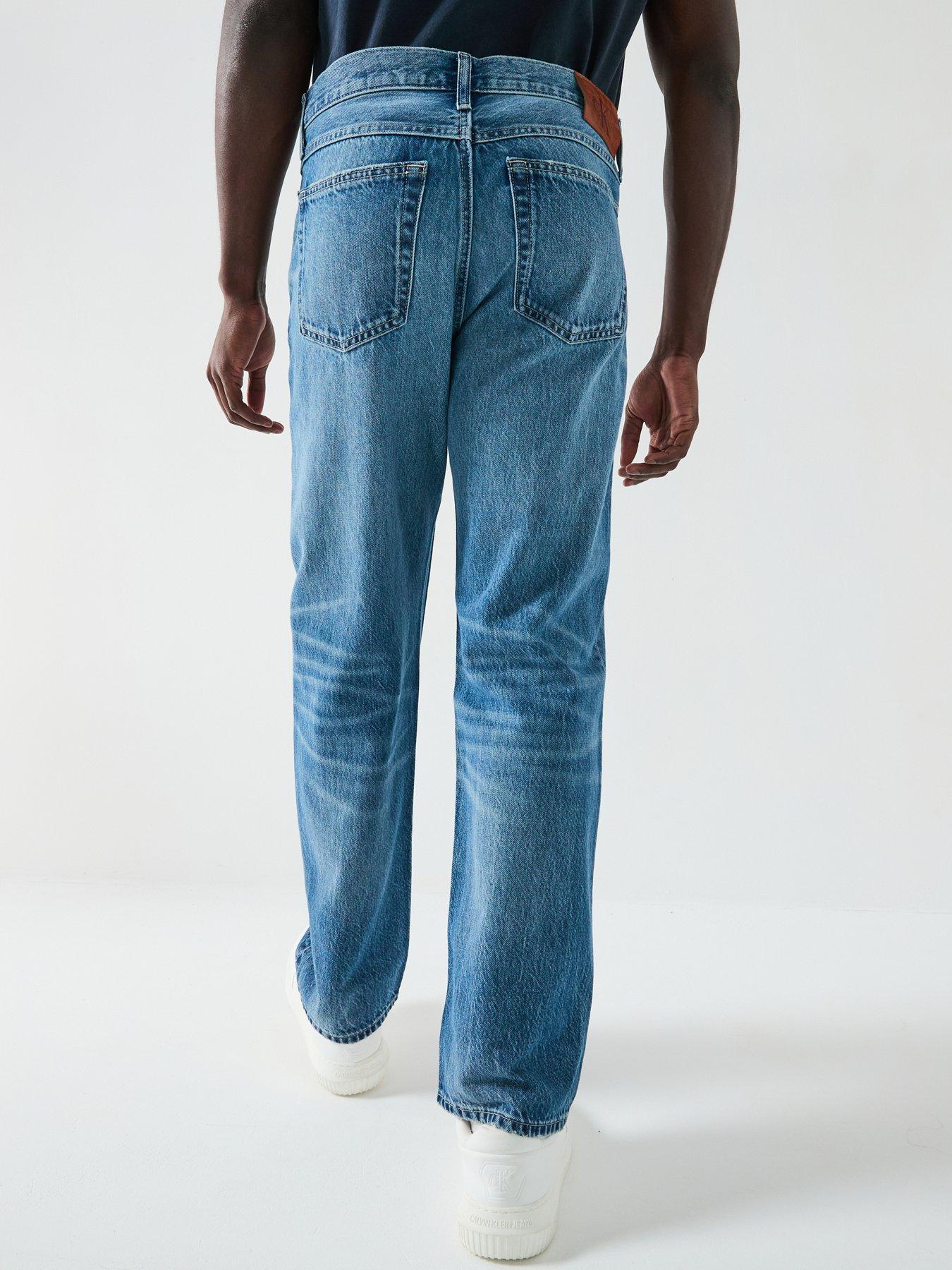 Image 2 of 6 of Calvin Klein Jeans Calvin Klein Jeans 90s Straight Fit Jeans - Mid Wash