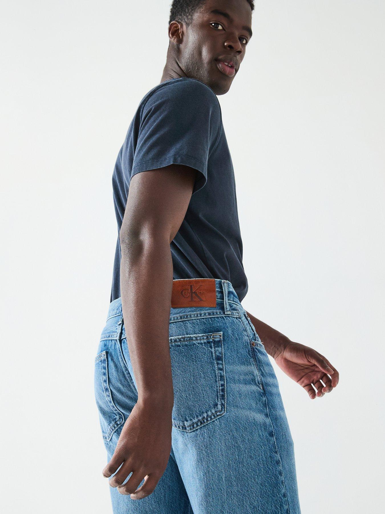 Image 4 of 6 of Calvin Klein Jeans Calvin Klein Jeans 90s Straight Fit Jeans - Mid Wash