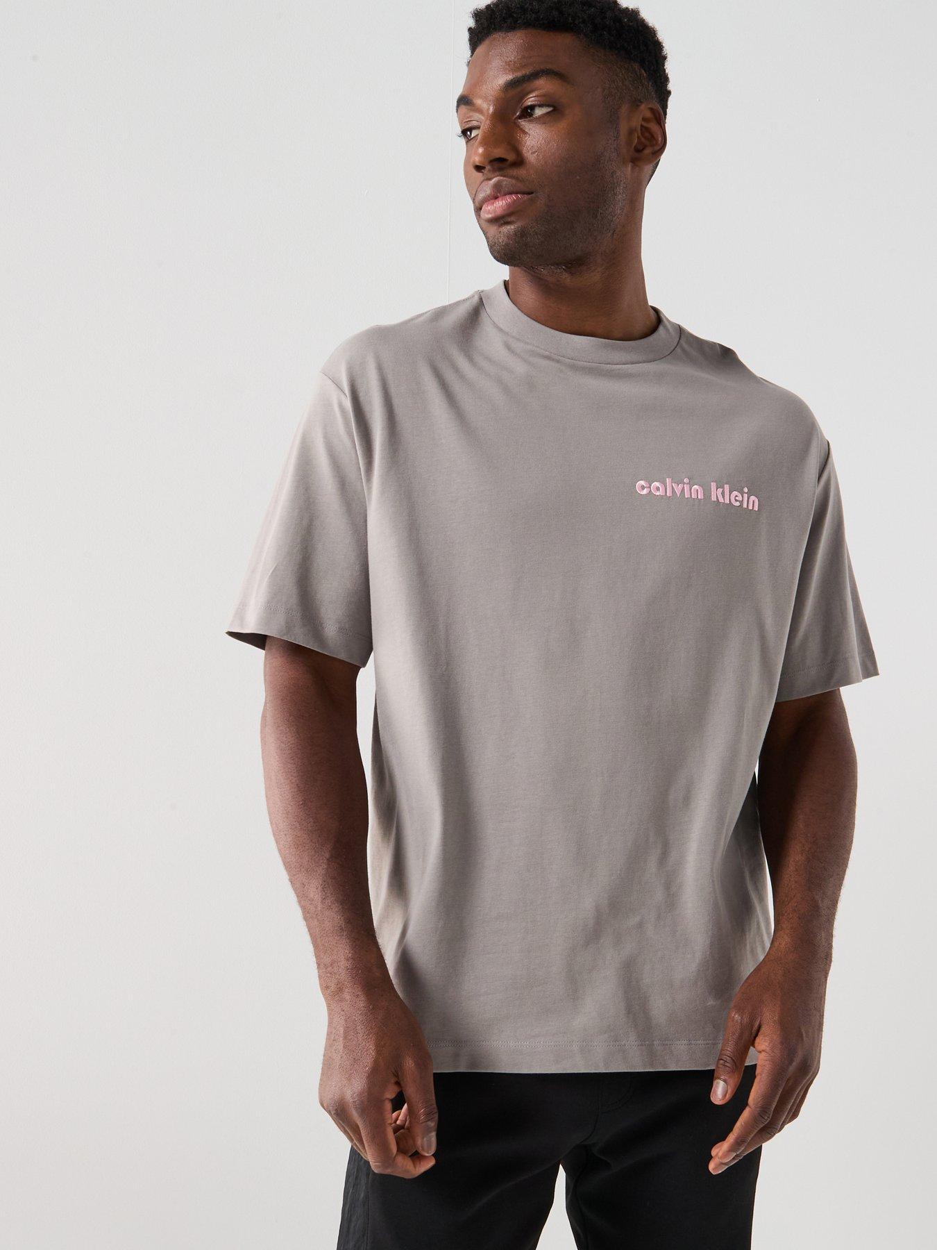 Calvin Klein Jeans Bauhaus Embroidered Logo T-Shirt - Grey