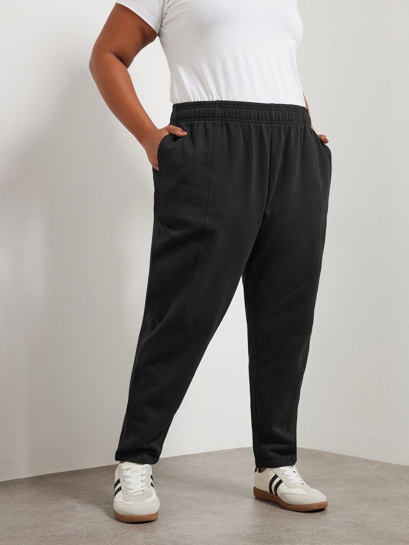 Image 1 of 4 of Yours Curve Wide Leg Joggers - Black