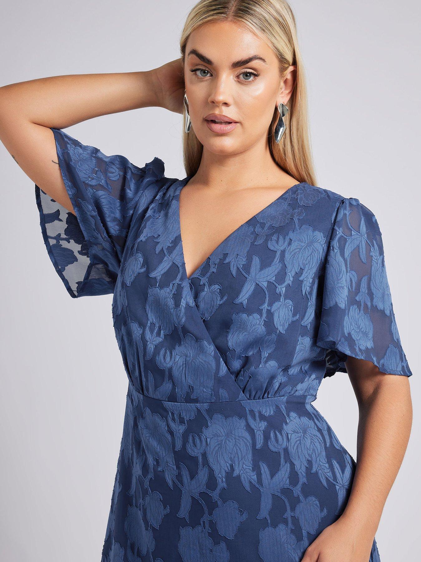 yours-curve-jacquard-wrap-dress-blueoutfit