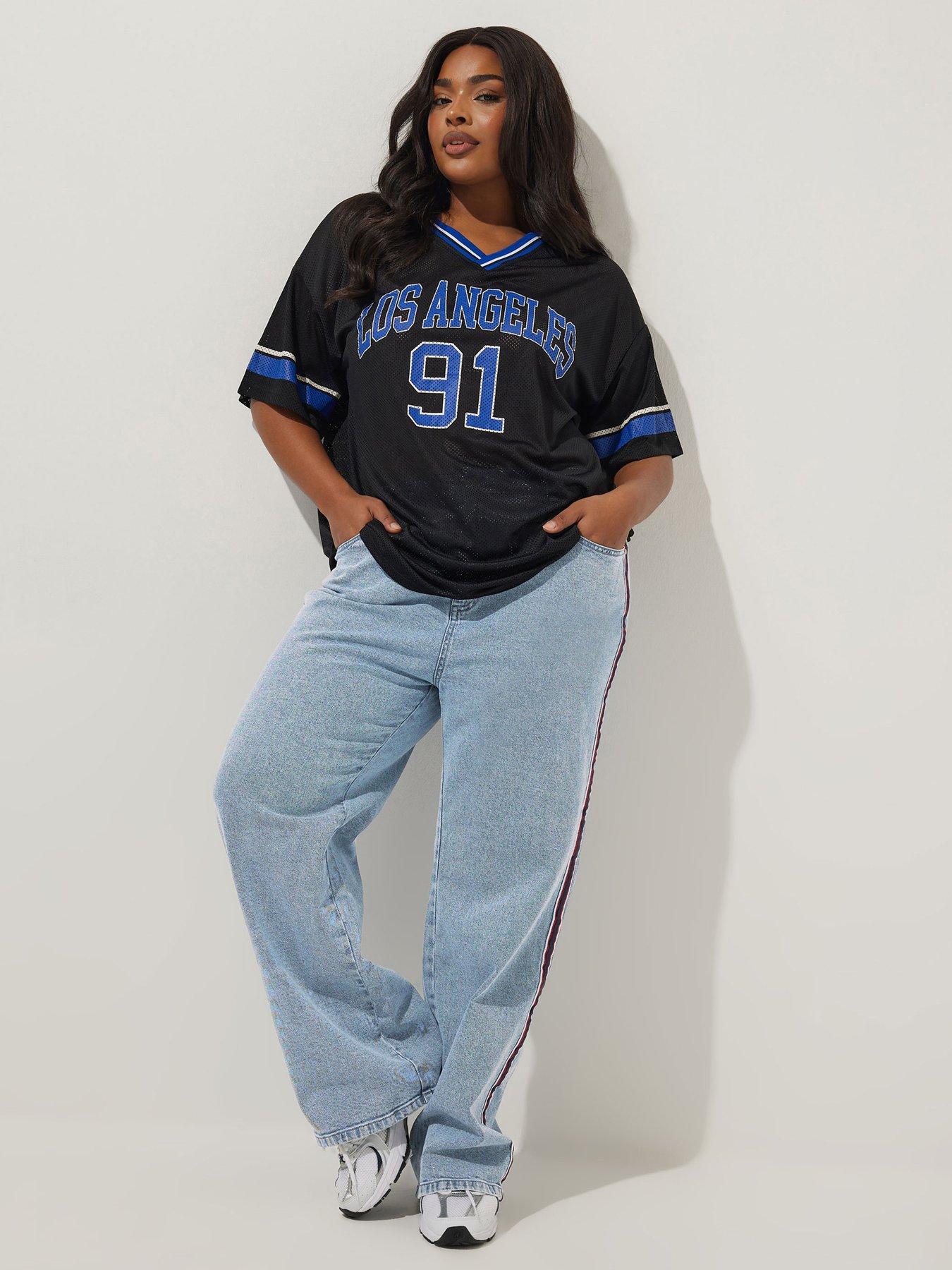 Image 3 of 4 of Yours Curve Stretch Tape Jean - Blue