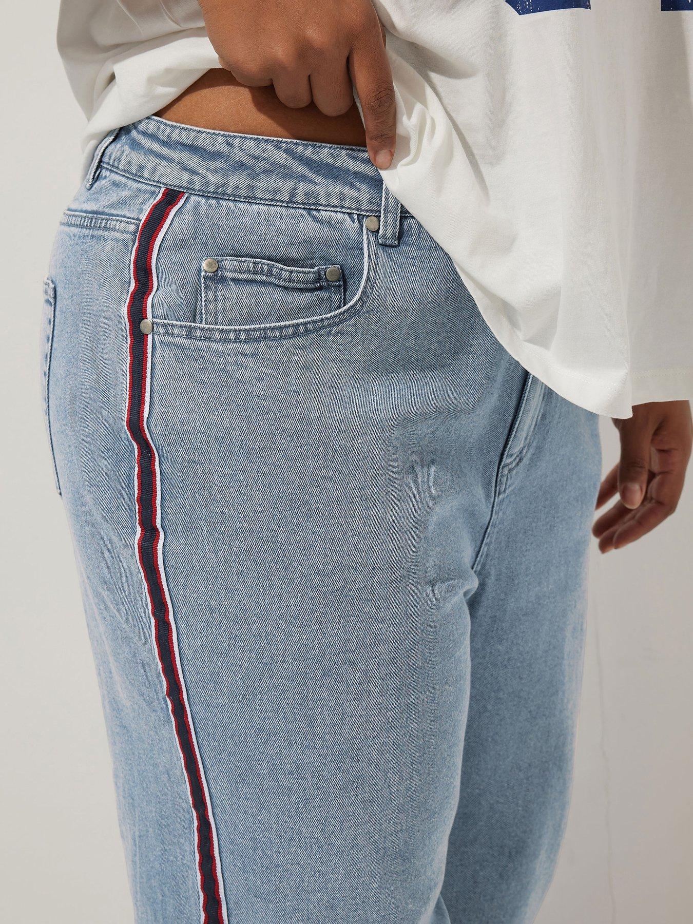 Image 4 of 4 of Yours Curve Stretch Tape Jean - Blue