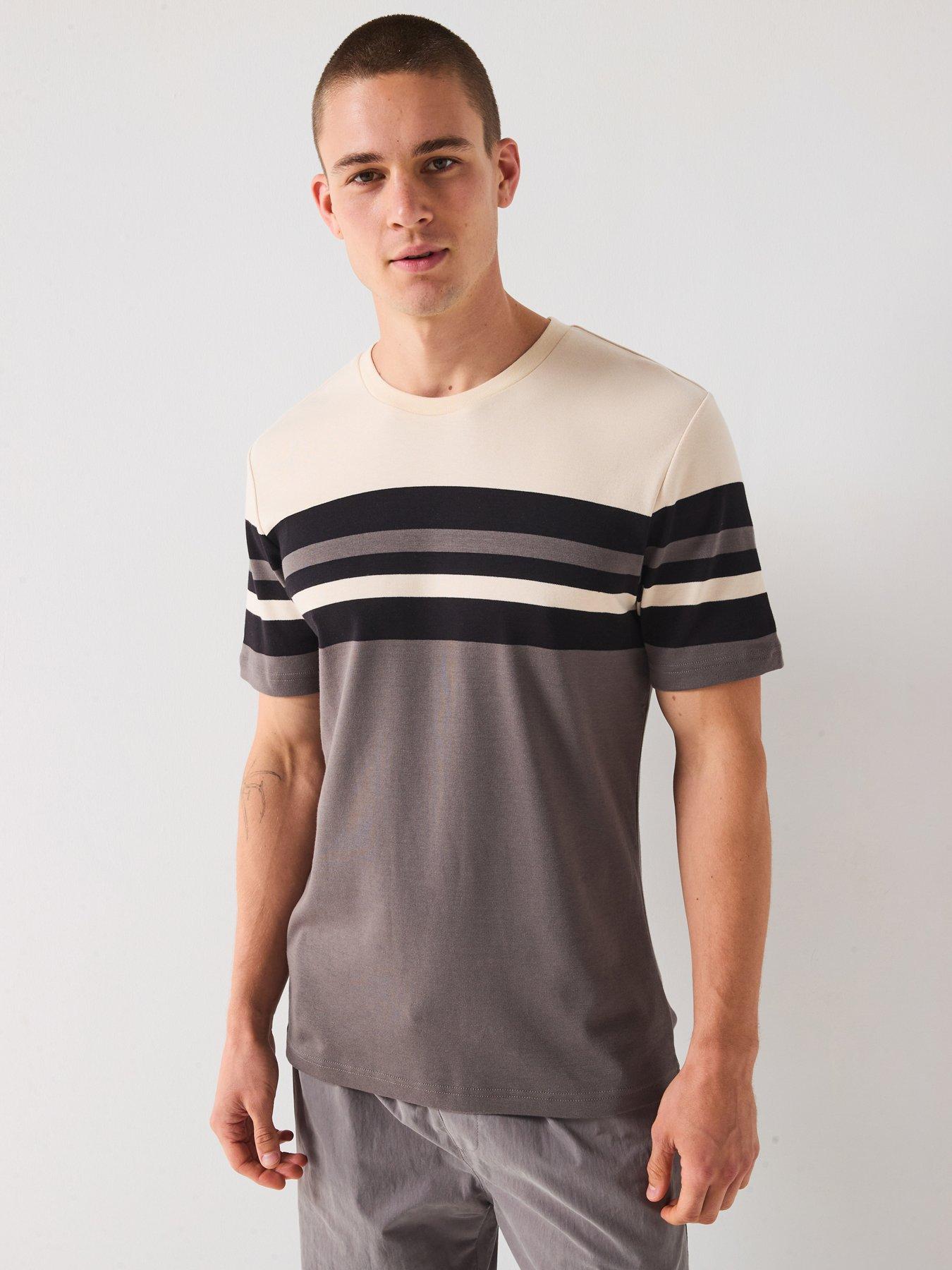 Very Man Pure Cotton Interlock Yarn Dye T-shirt - Beige
