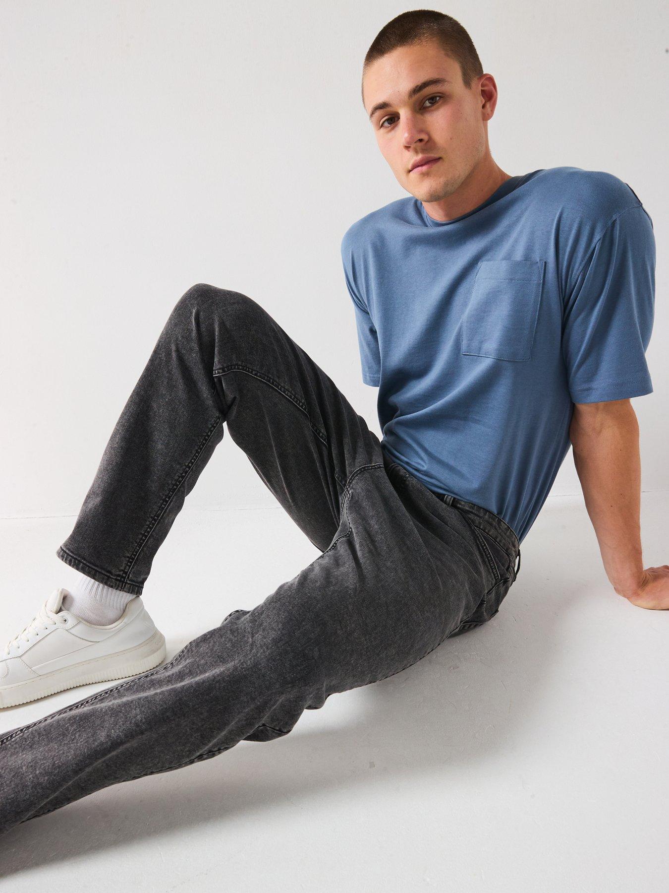 the-very-collection-premium-straight-tapered-jeans-with-stretch-black-washoutfit