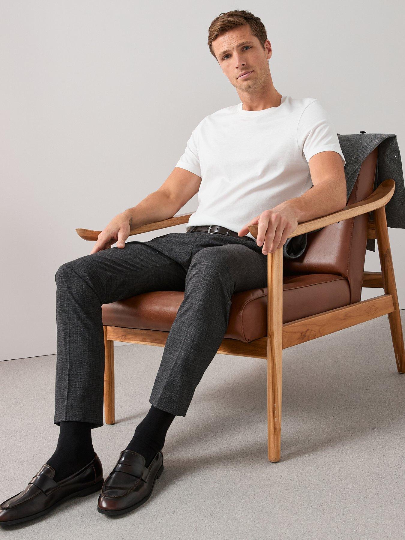 the-very-collection-tapered-fit-textured-pleated-formal-trousers-charcoalback