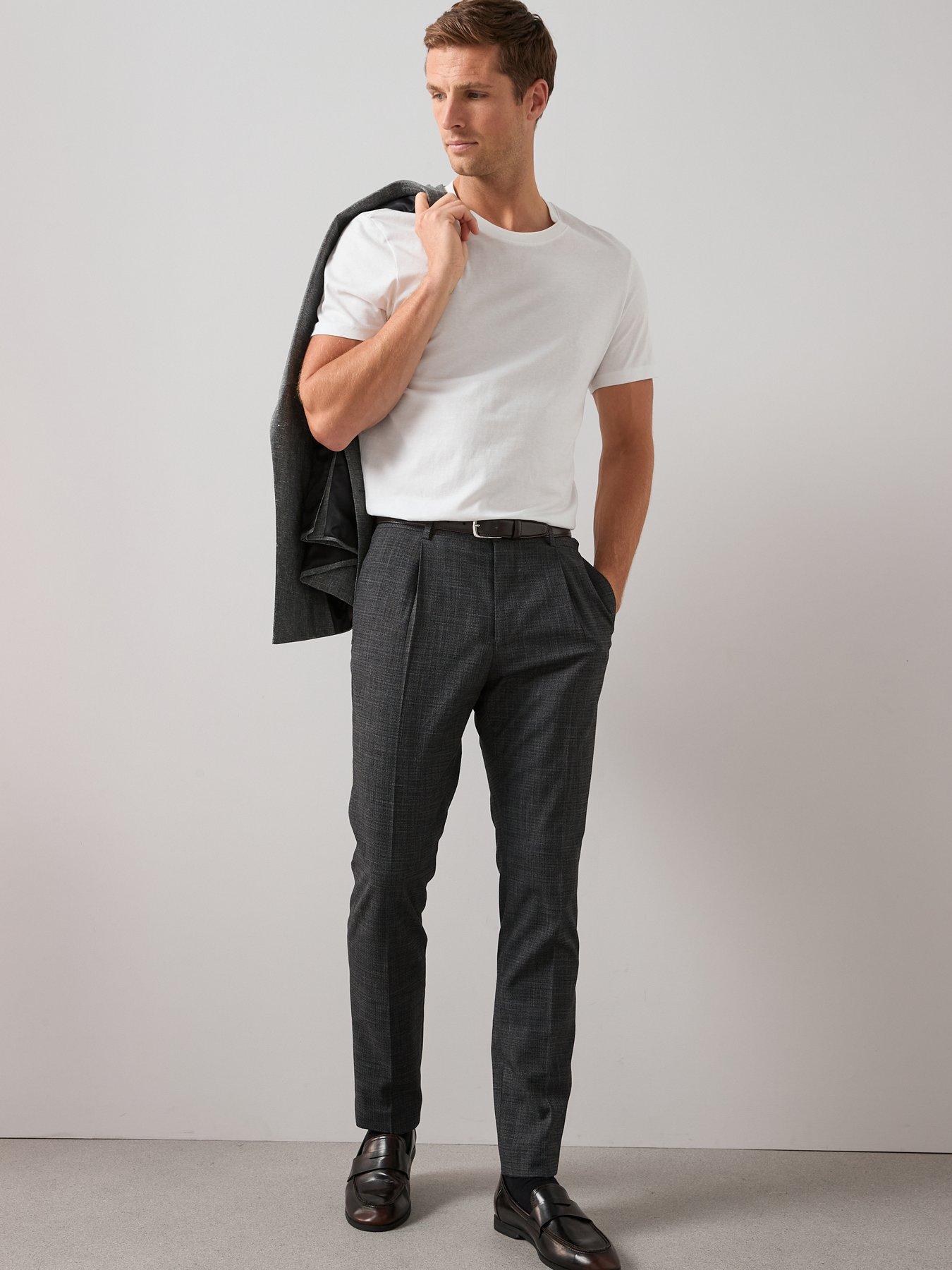 the-very-collection-tapered-fit-textured-pleated-formal-trousers-charcoaldetail