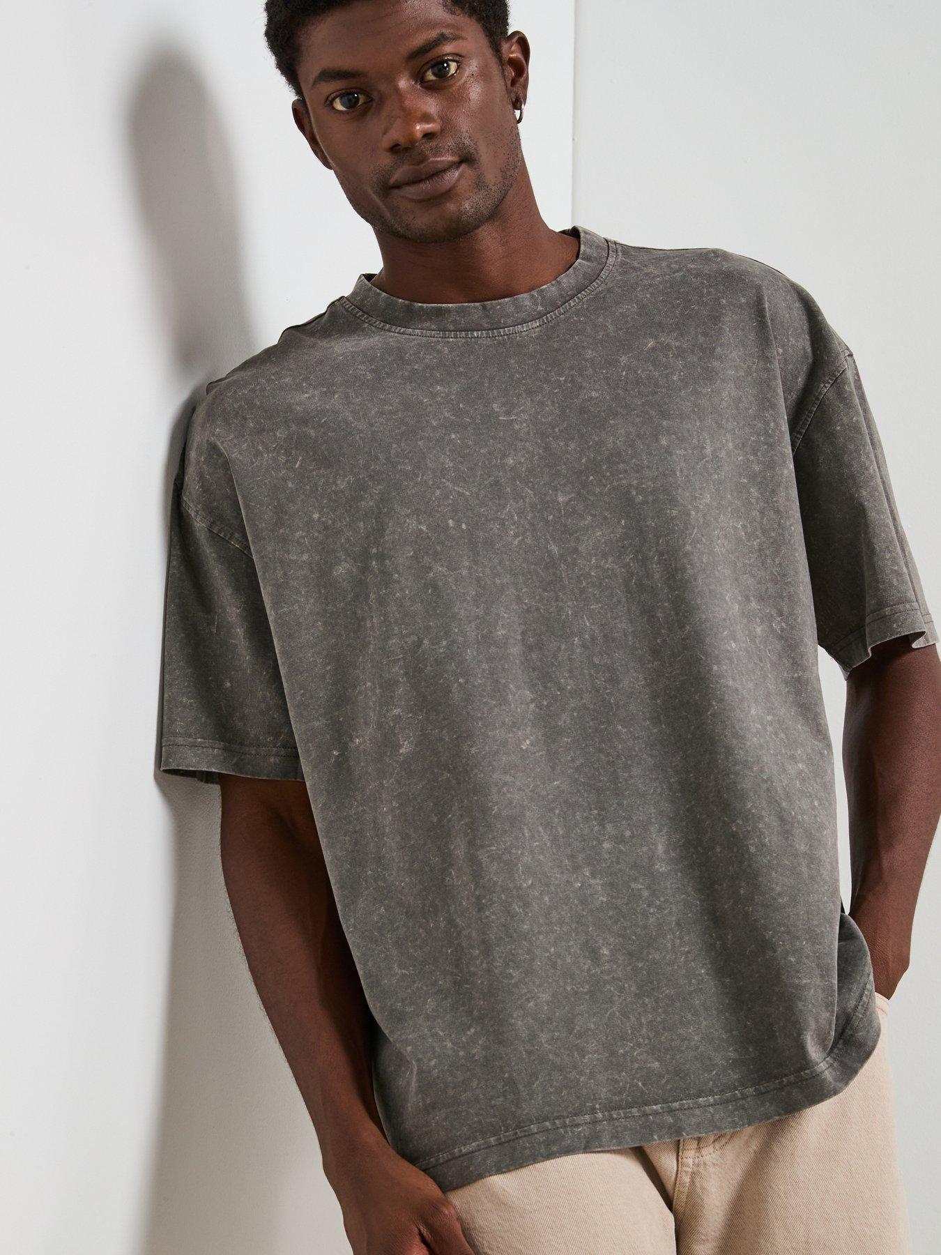 Very Man Acid Wash T-Shirt - Charcoal