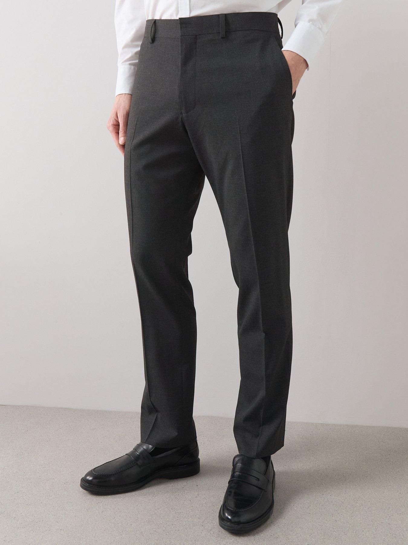 Image 1 of 6 of The Very Collection Slim Fit Suit Trousers - Charcoal