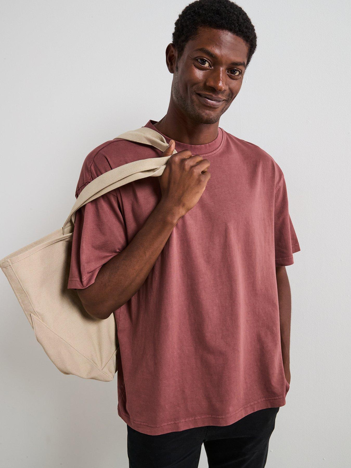 Very Man Pure Cotton Ribbed T-shirt  - Orange