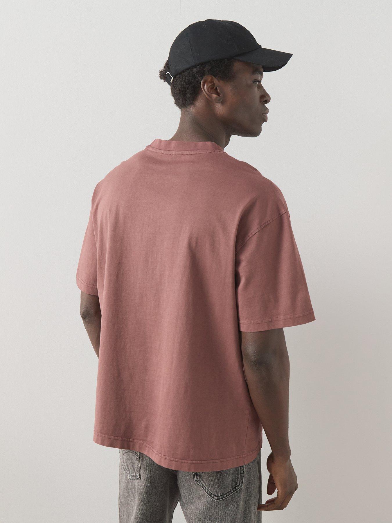 Image 2 of 6 of Very Man Pure Cotton Acid Wash T-Shirt&nbsp; - Rust