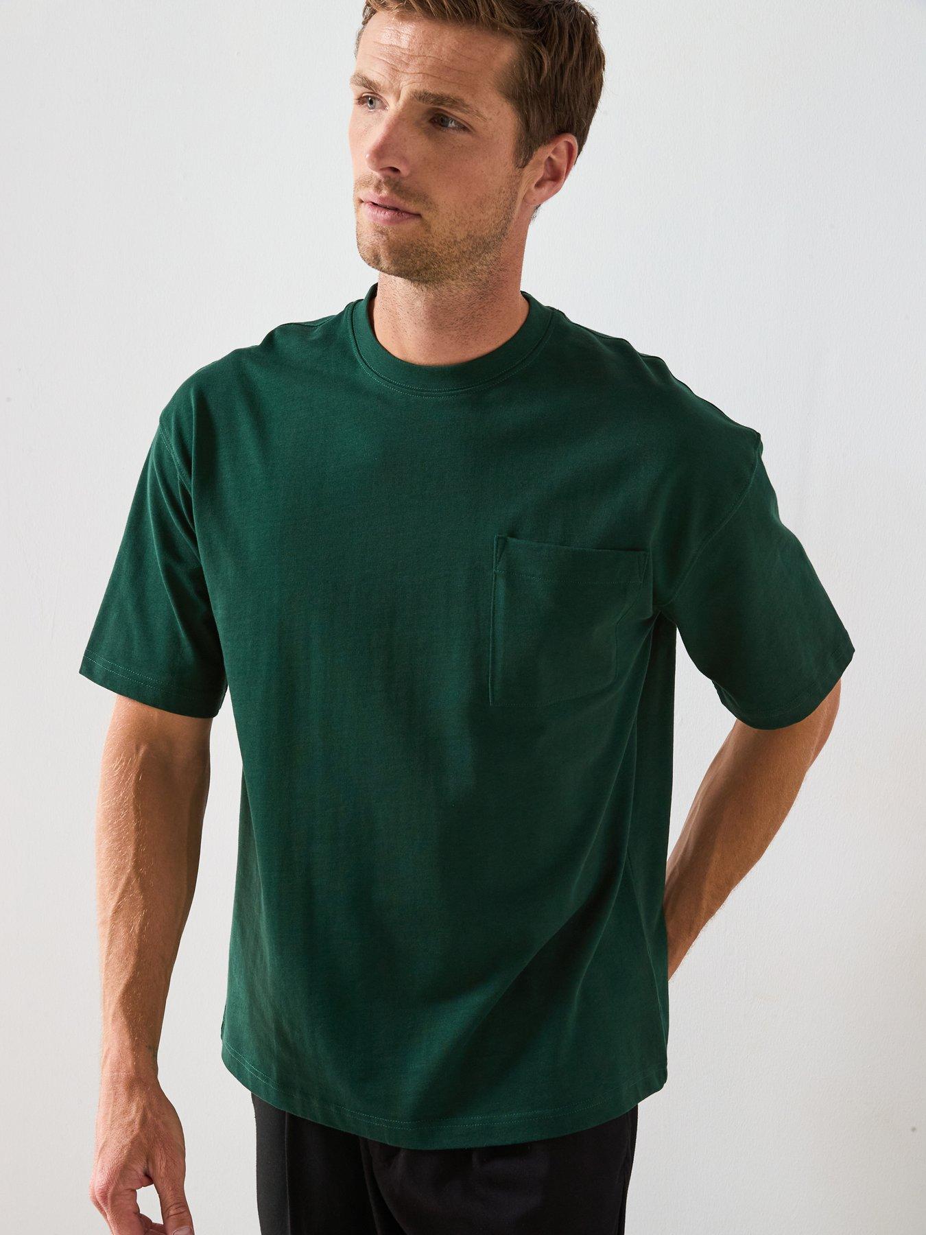 Image 1 of 6 of Very Man Heavyweight Relaxed Fit T-Shirt - Green