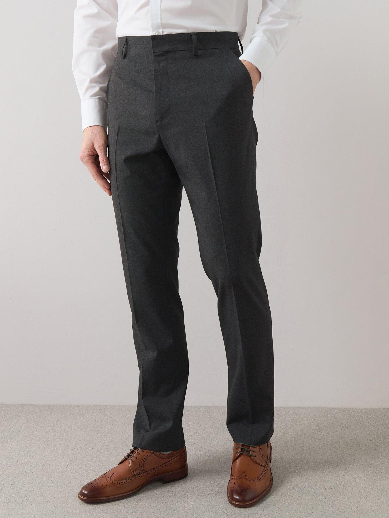 Image 1 of 6 of The Very Collection Regular Fit Suit Trousers - Charcoal