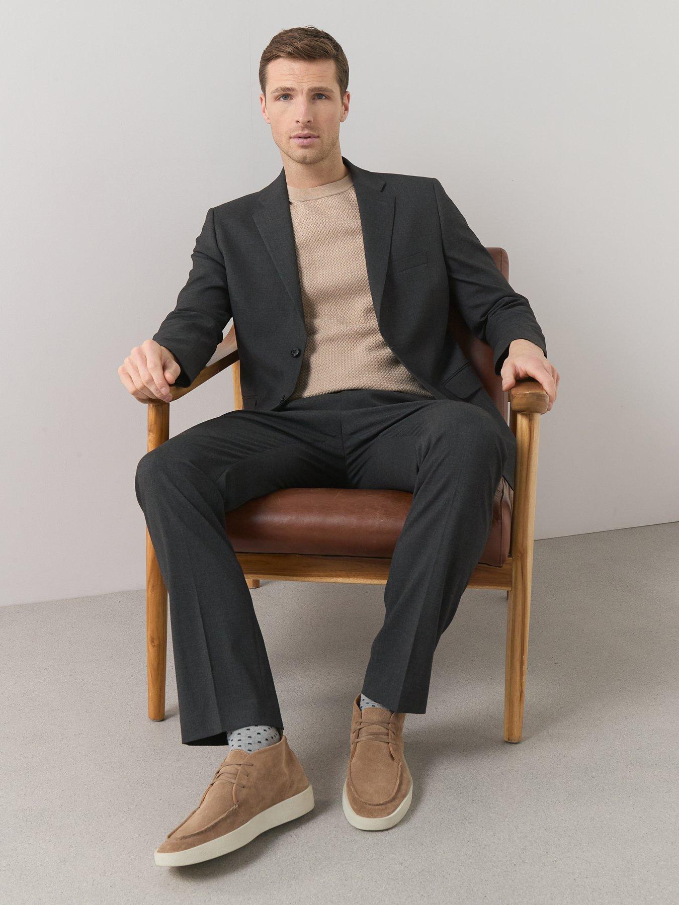 Image 6 of 6 of The Very Collection Regular Fit Suit Trousers - Charcoal