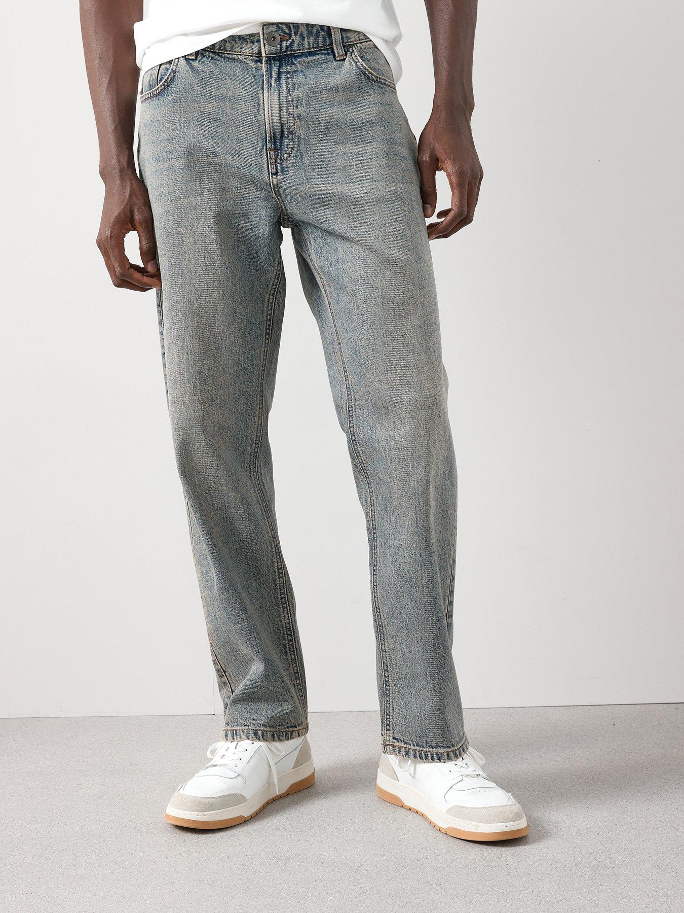 Image 1 of 6 of The Very Collection Premium Straight Fit Jeans With Stretch - Vintage Indigo Wash