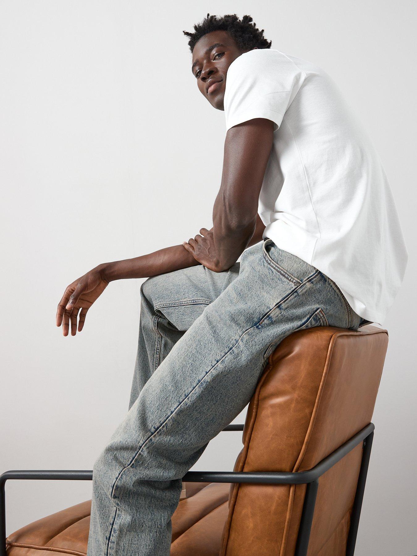 Image 5 of 6 of The Very Collection Premium Straight Fit Jeans With Stretch - Vintage Indigo Wash