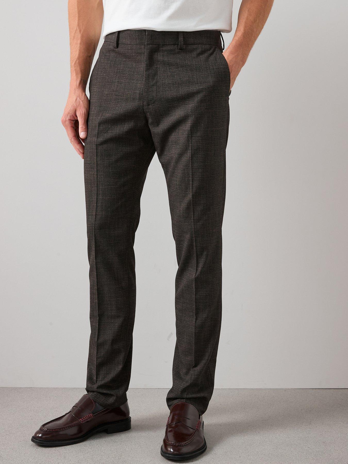 the-very-collection-slim-fit-textured-suit-trousers-brown