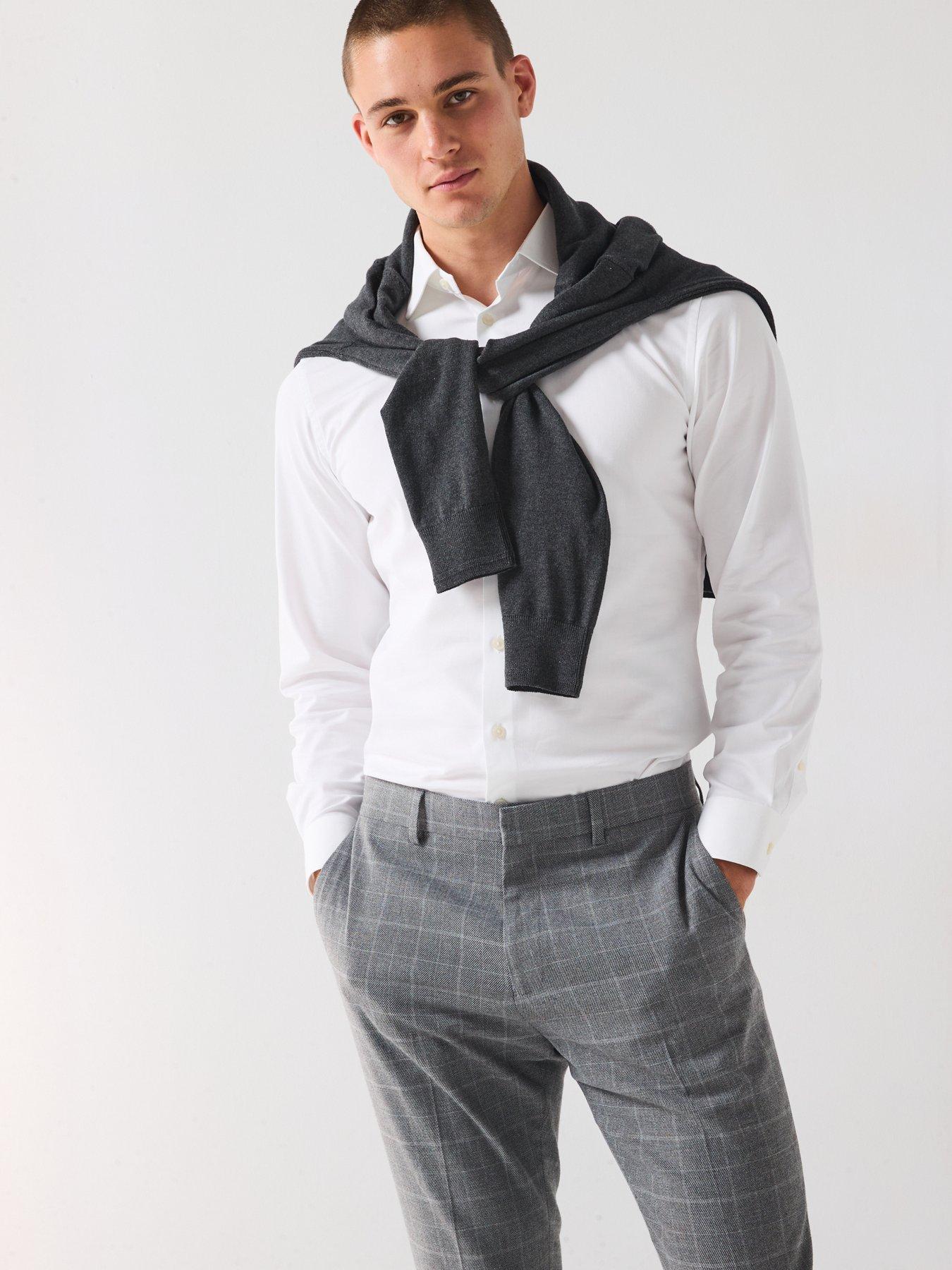 very-man-slim-fit-windowpane-check-formal-trousers-light-greyoutfit