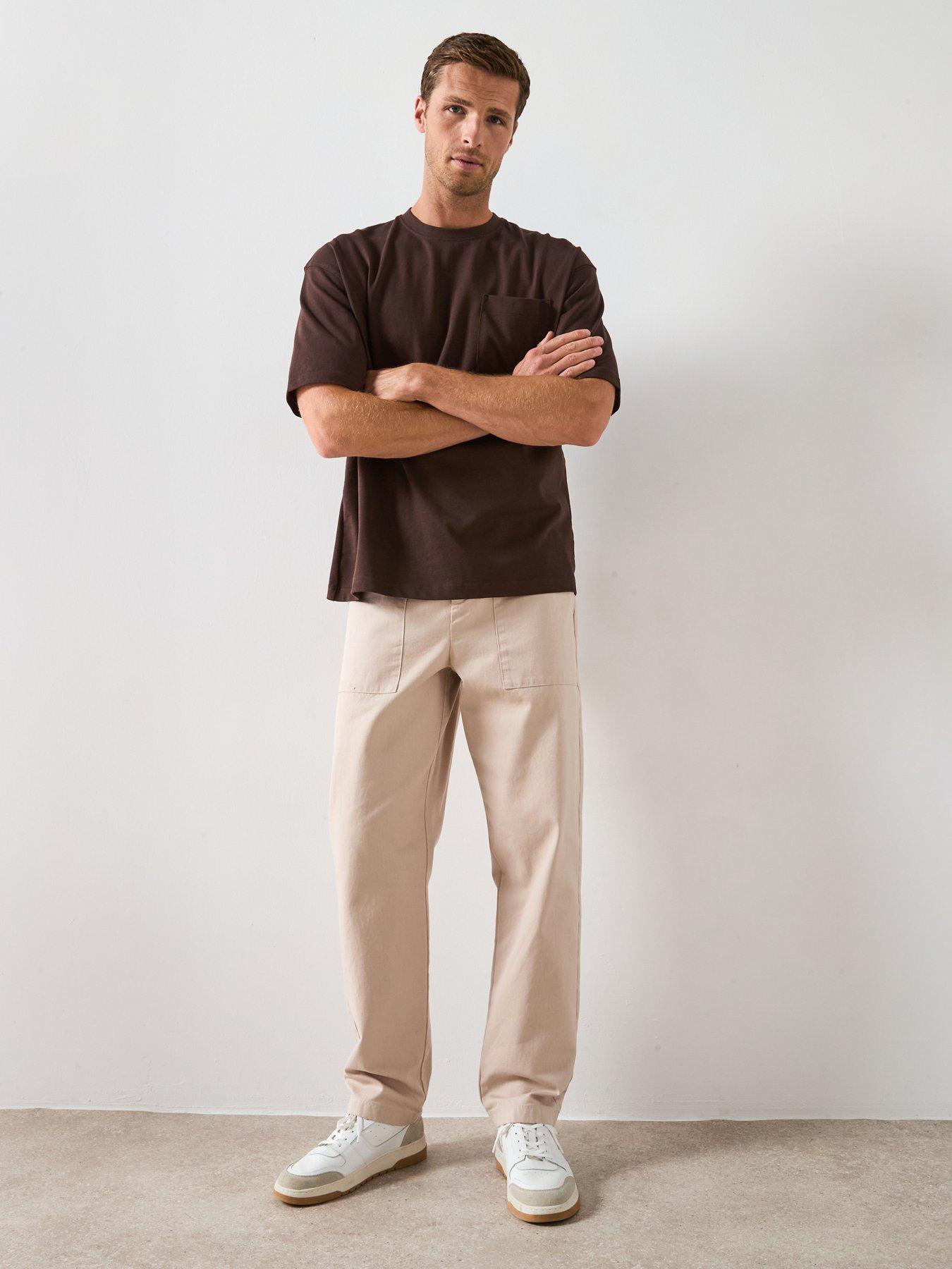 Image 3 of 6 of Very Man Heavyweight Relaxed Fit T-Shirt - Brown