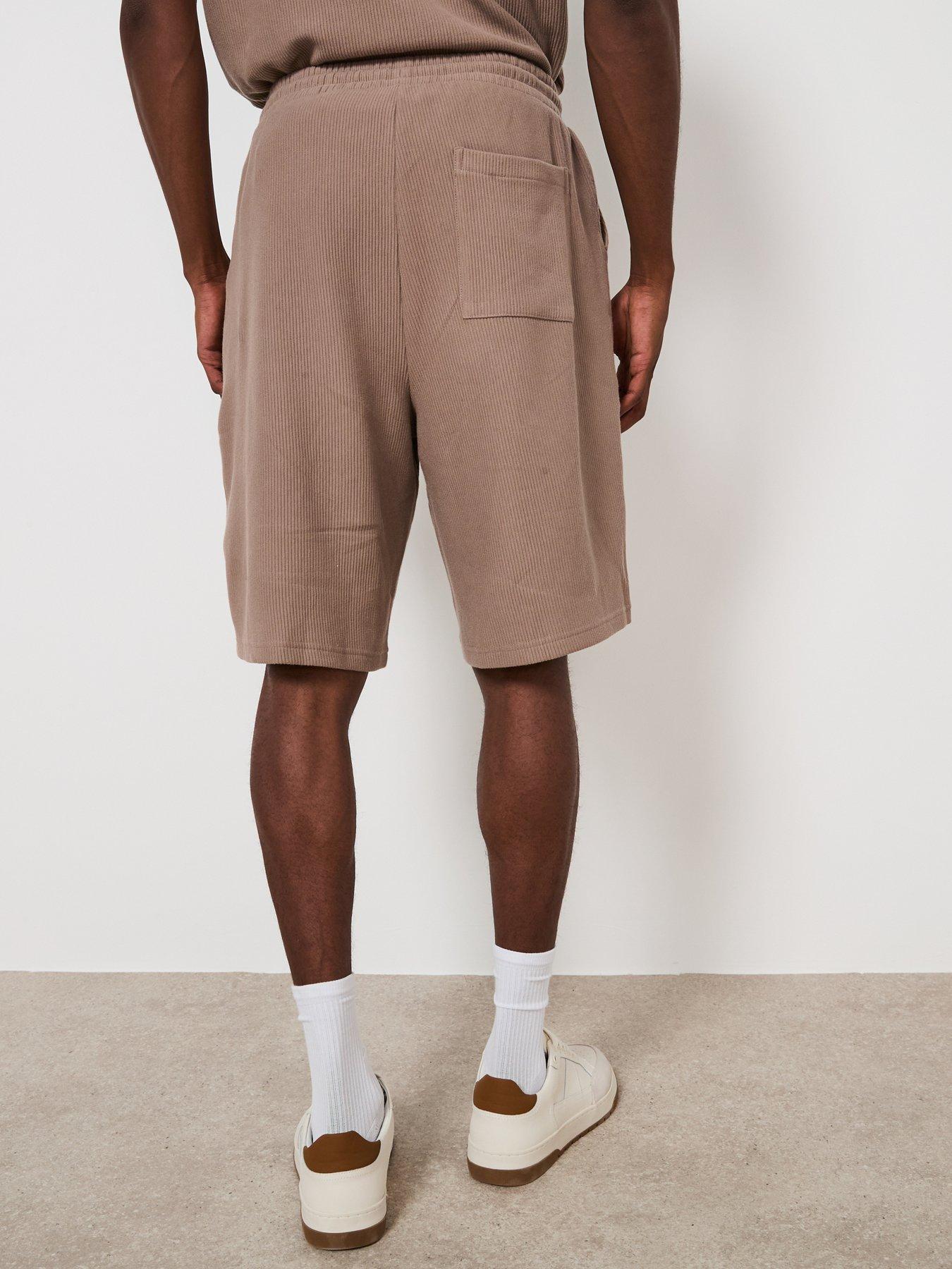 very-man-pure-cotton-ribbed-short-stonestillFront