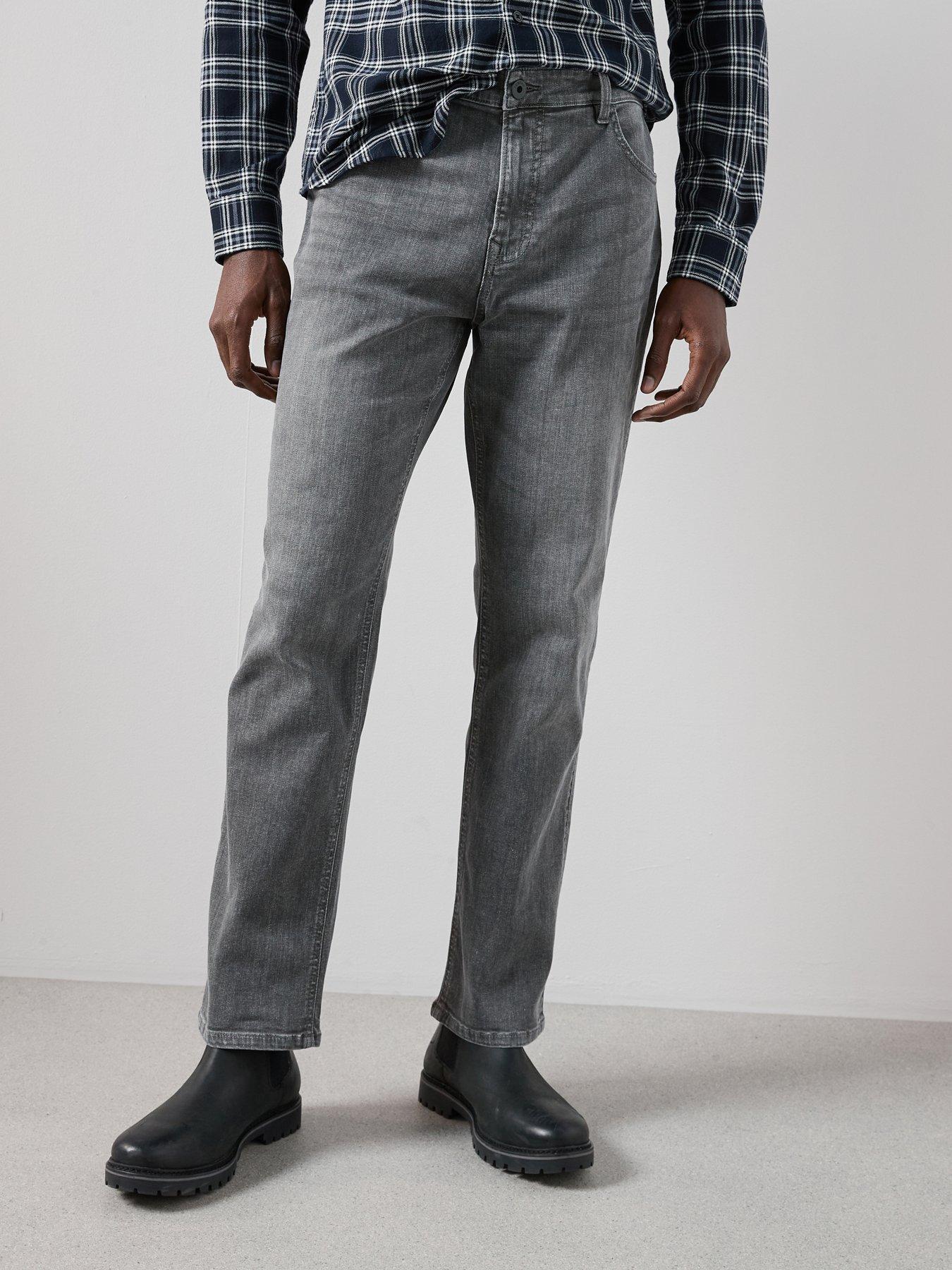 Image 1 of 7 of The Very Collection Straight Jeans With Stretch - Grey Wash