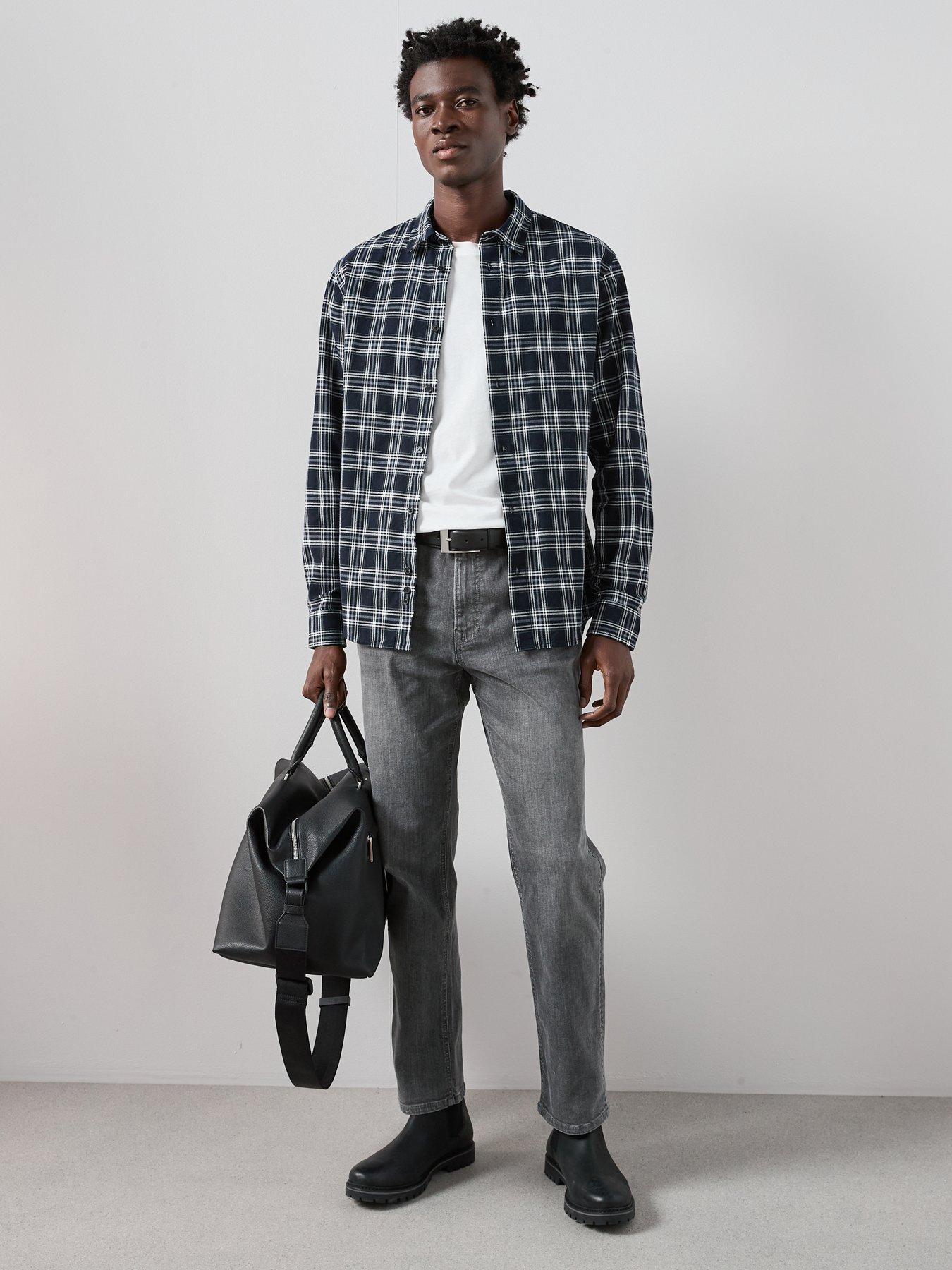 Image 3 of 7 of The Very Collection Straight Jeans With Stretch - Grey Wash