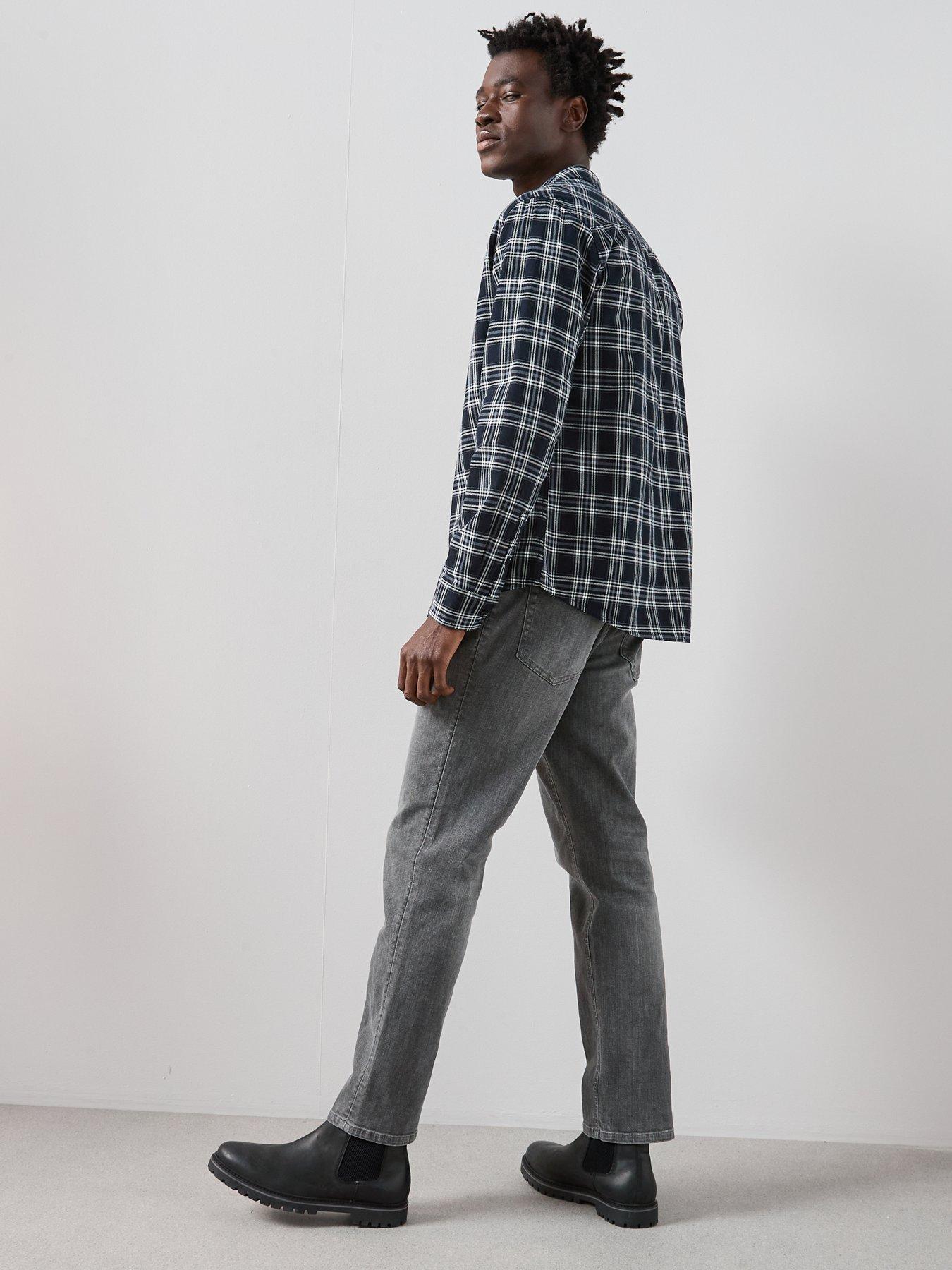 Image 6 of 7 of The Very Collection Straight Jeans With Stretch - Grey Wash