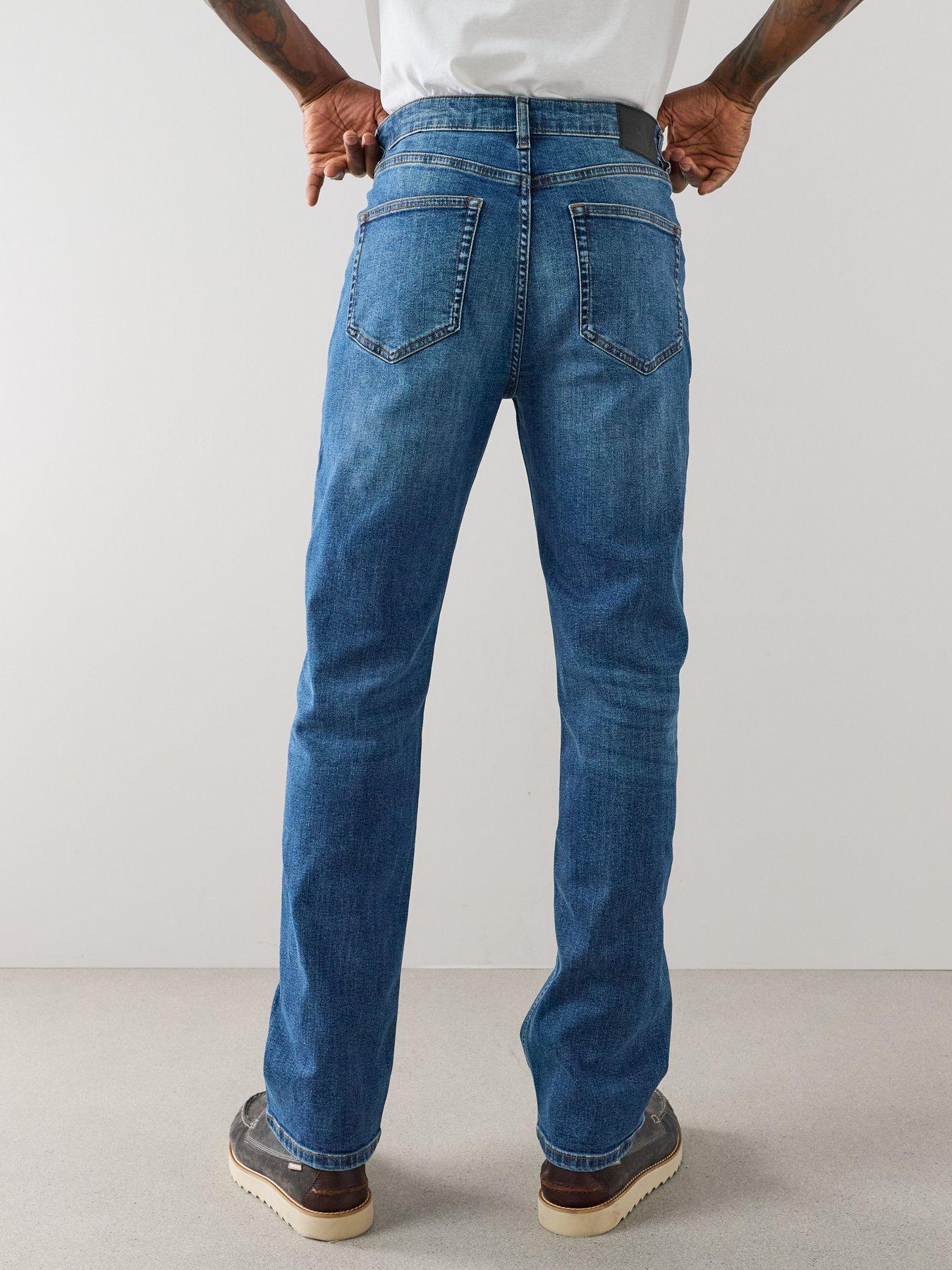 Image 2 of 6 of The Very Collection Straight Jeans With Stretch - Mid Wash Blue