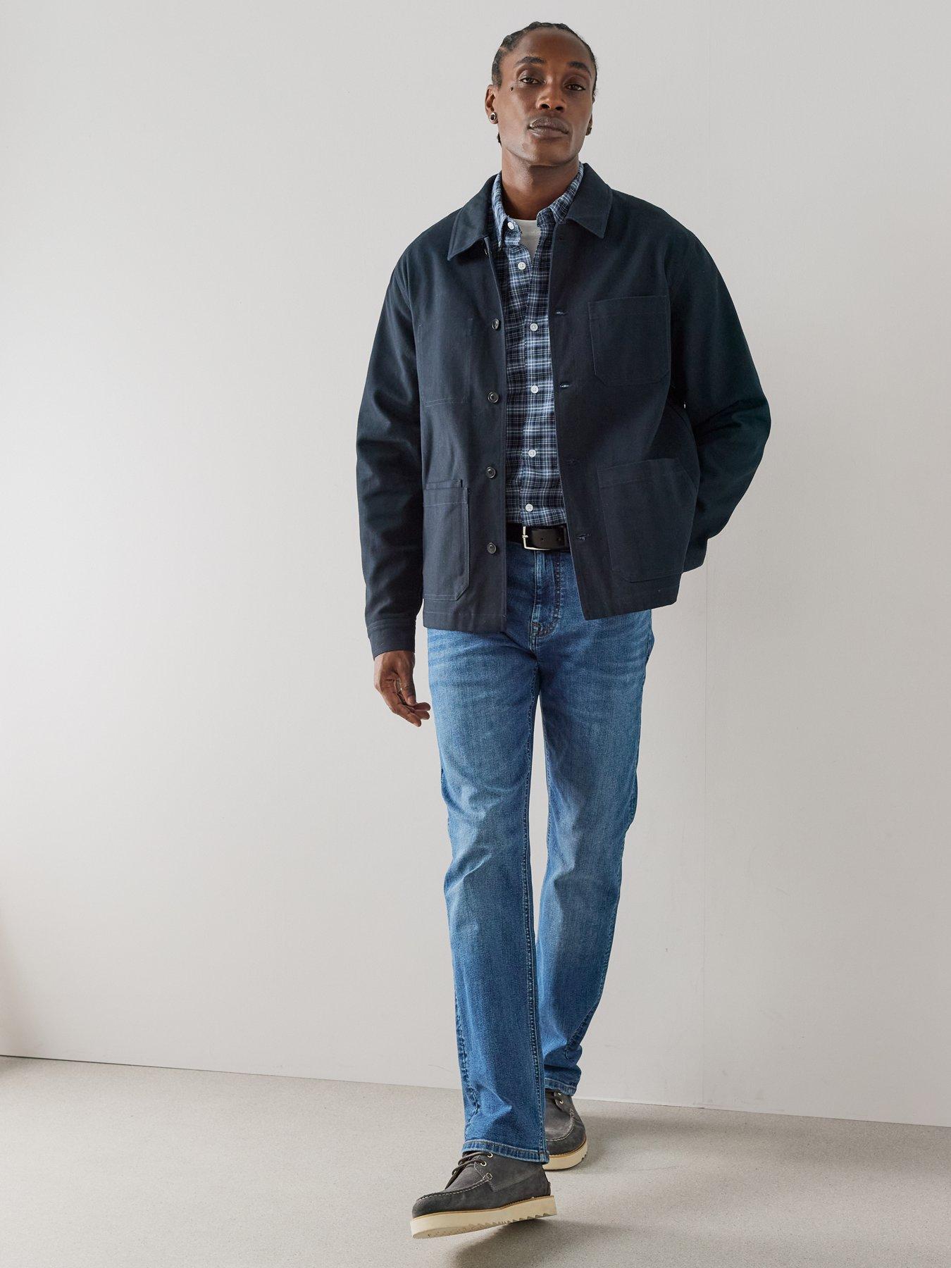 Image 6 of 6 of The Very Collection Straight Jeans With Stretch - Mid Wash Blue