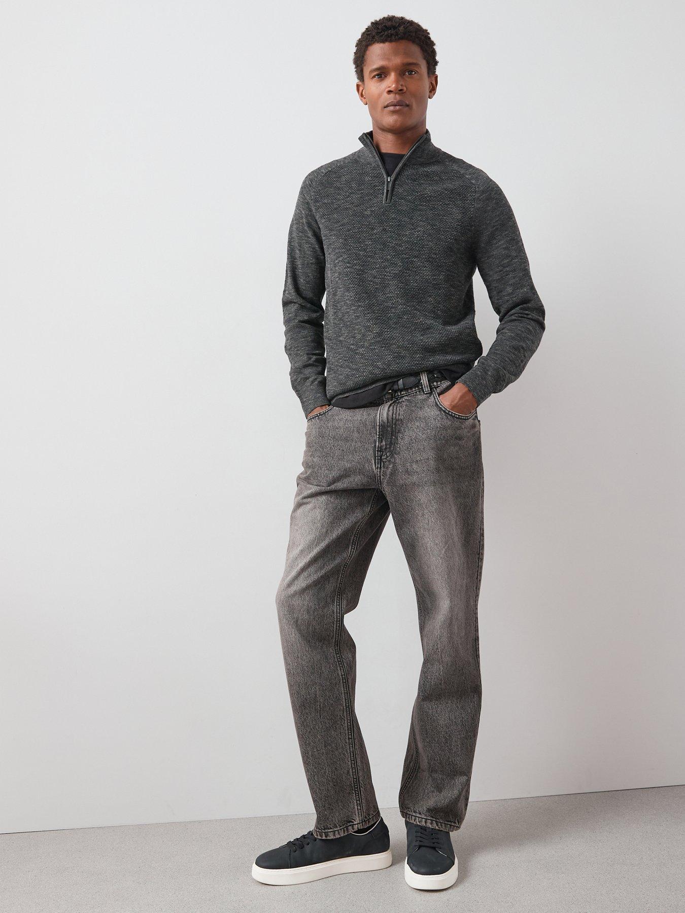 The Very Collection Premium 100% Cotton Straight Fit Jeans - Vintage Wash Black