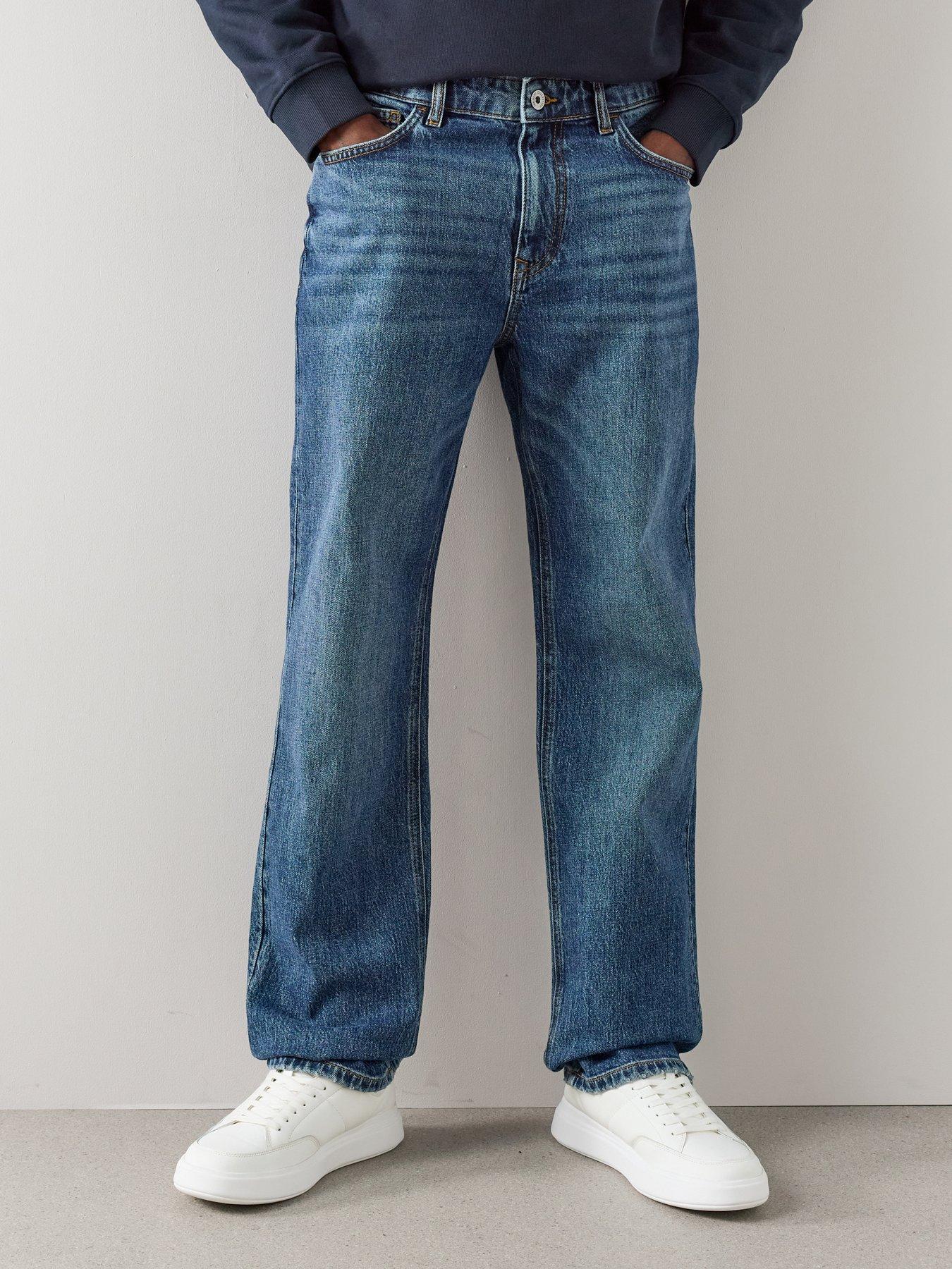 Image 1 of 6 of The Very Collection Premium Loose Fit Jeans With Stretch - Mid Blue