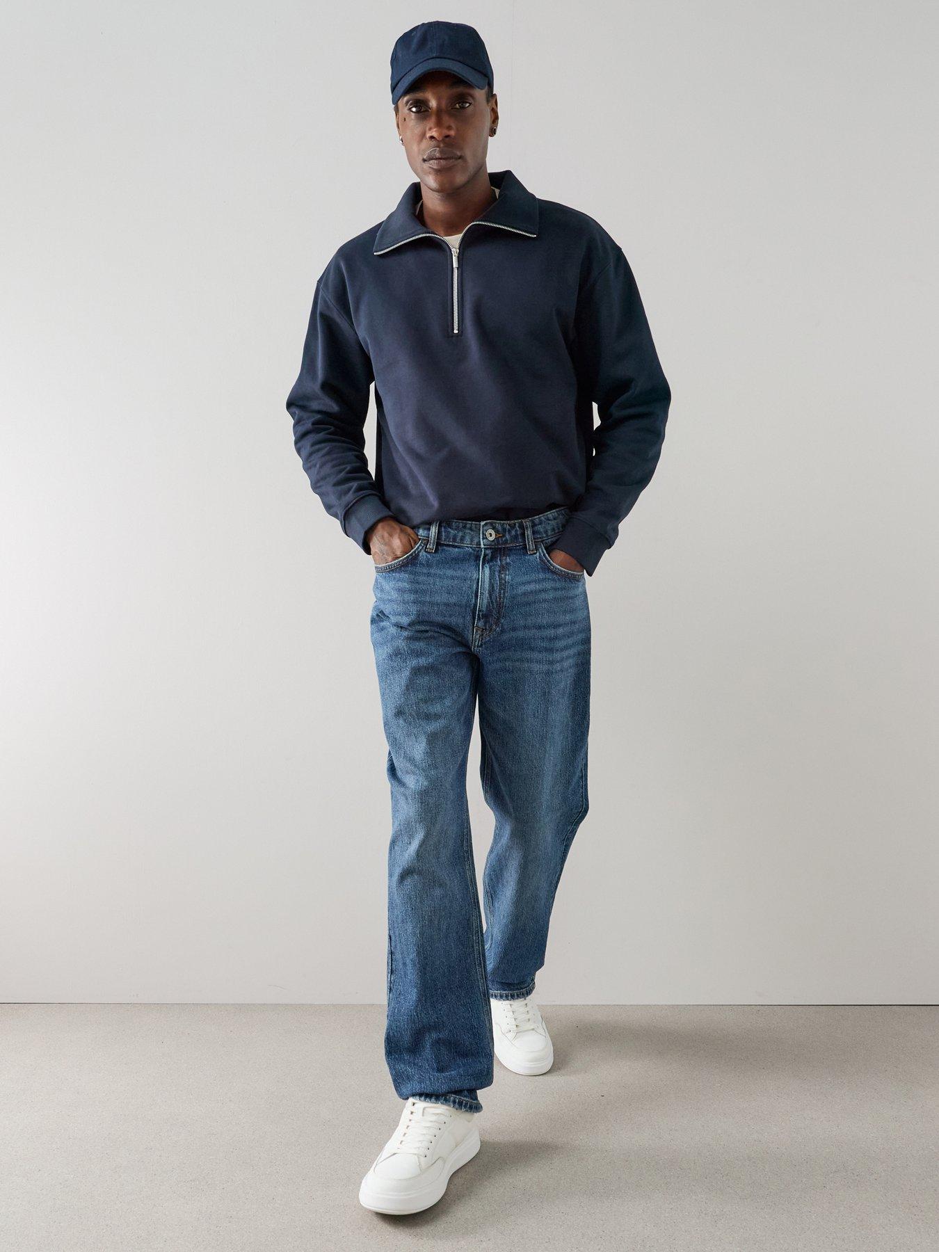 Image 3 of 6 of The Very Collection Premium Loose Fit Jeans With Stretch - Mid Blue